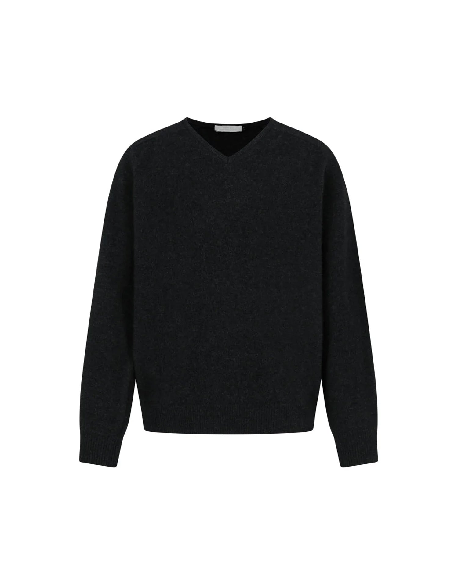 Racoon V-neck Knit Dark Grey