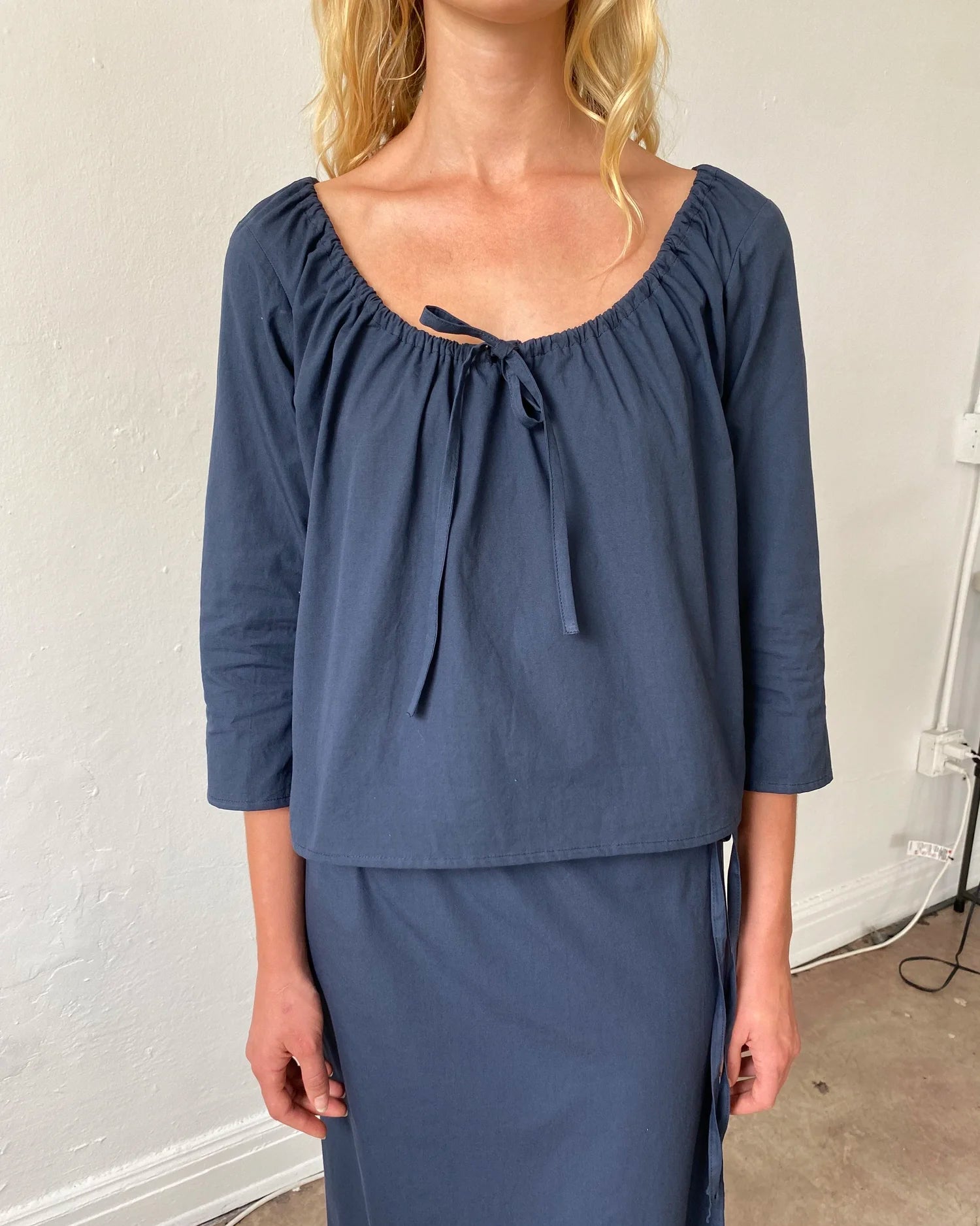 Scoop Top Navy