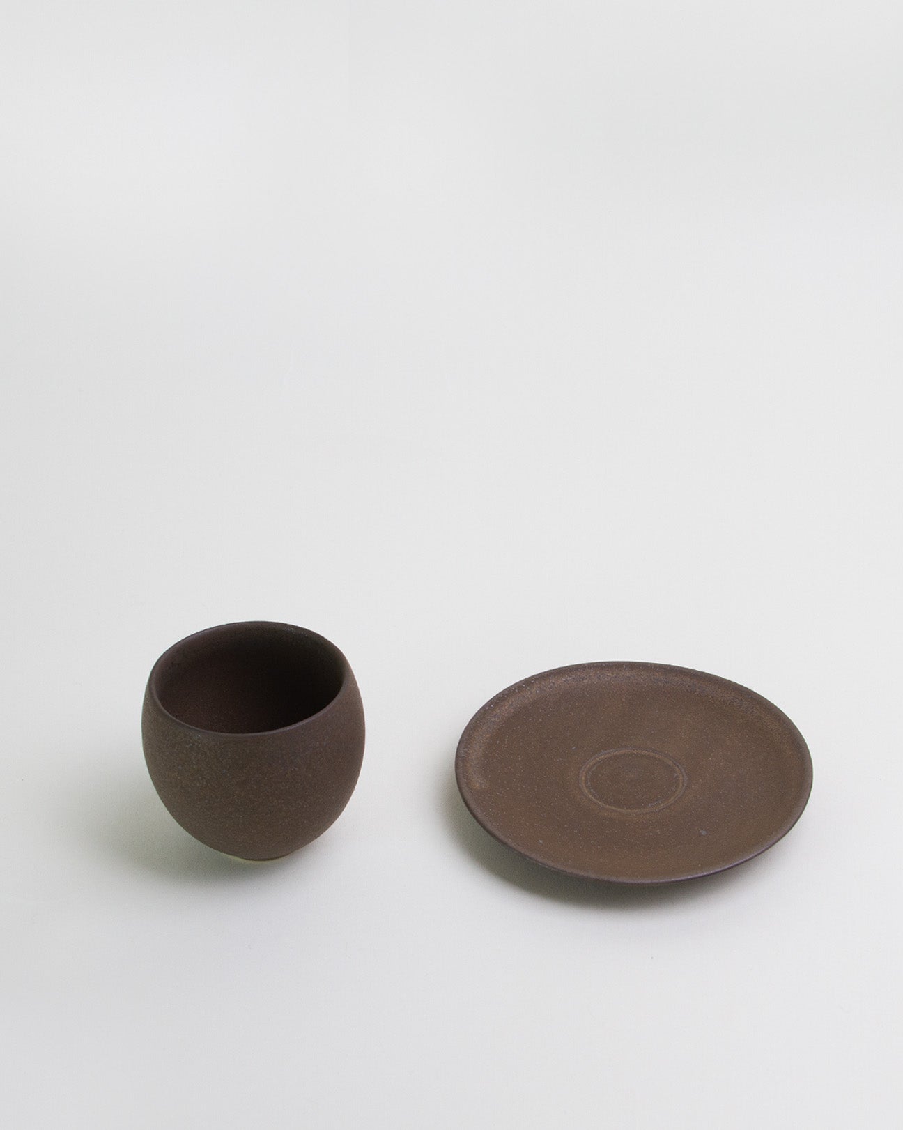 U Cup & Saucer Copper Brown