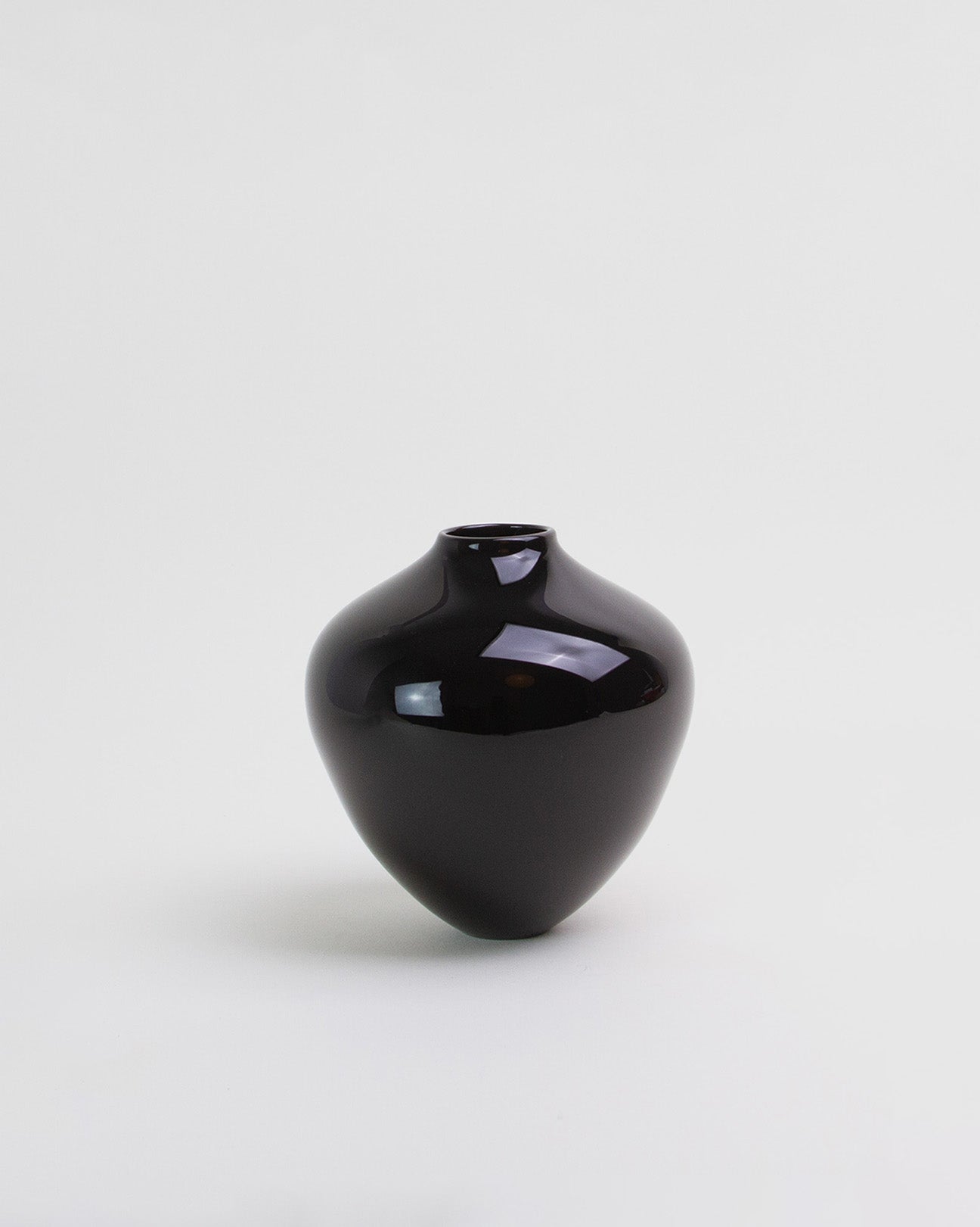 Black Glass Vase L