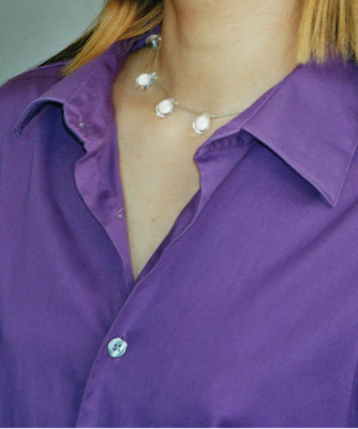 Noué Necklace Clear/ Beige