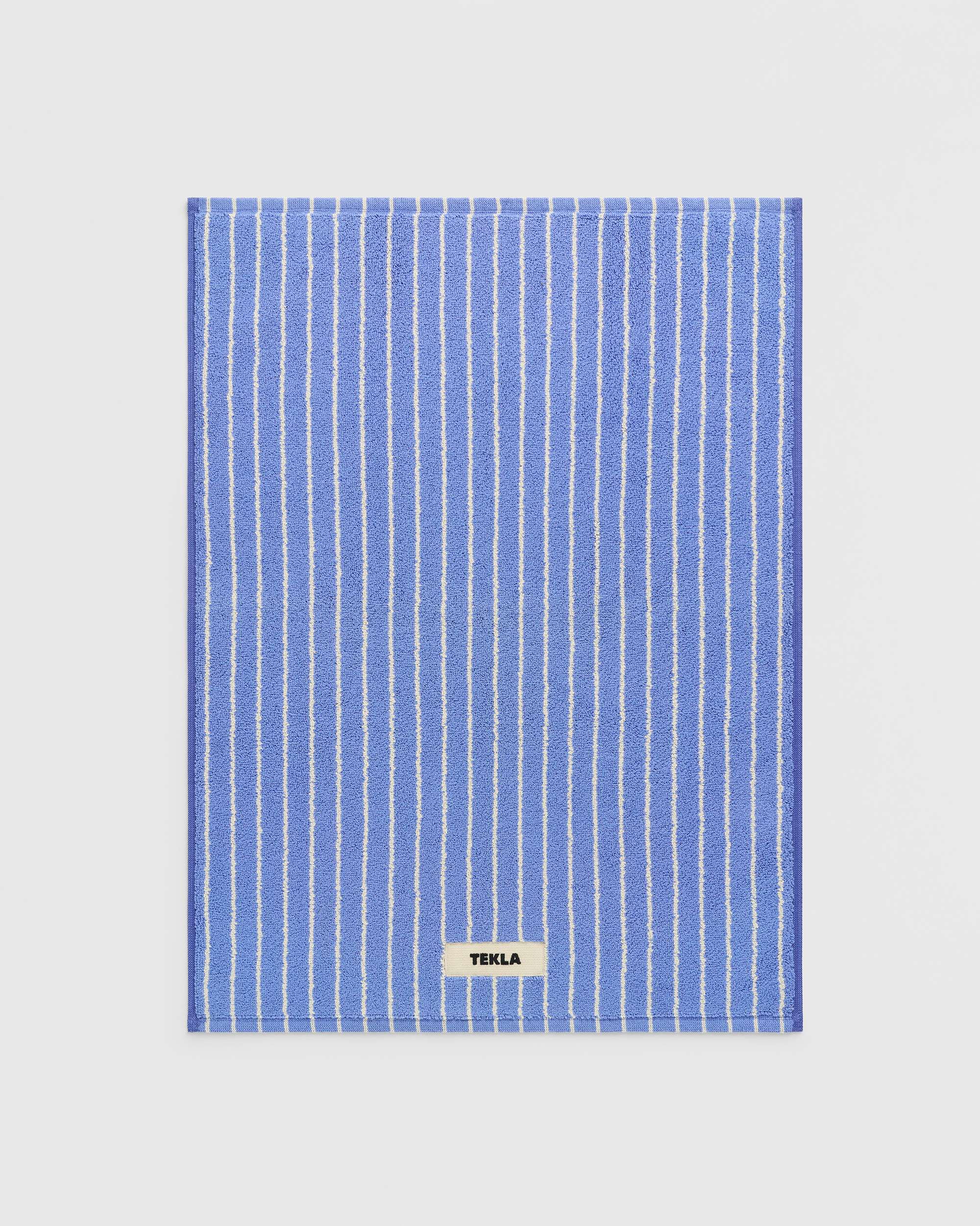 Terry Bath Mat Blue Stripes