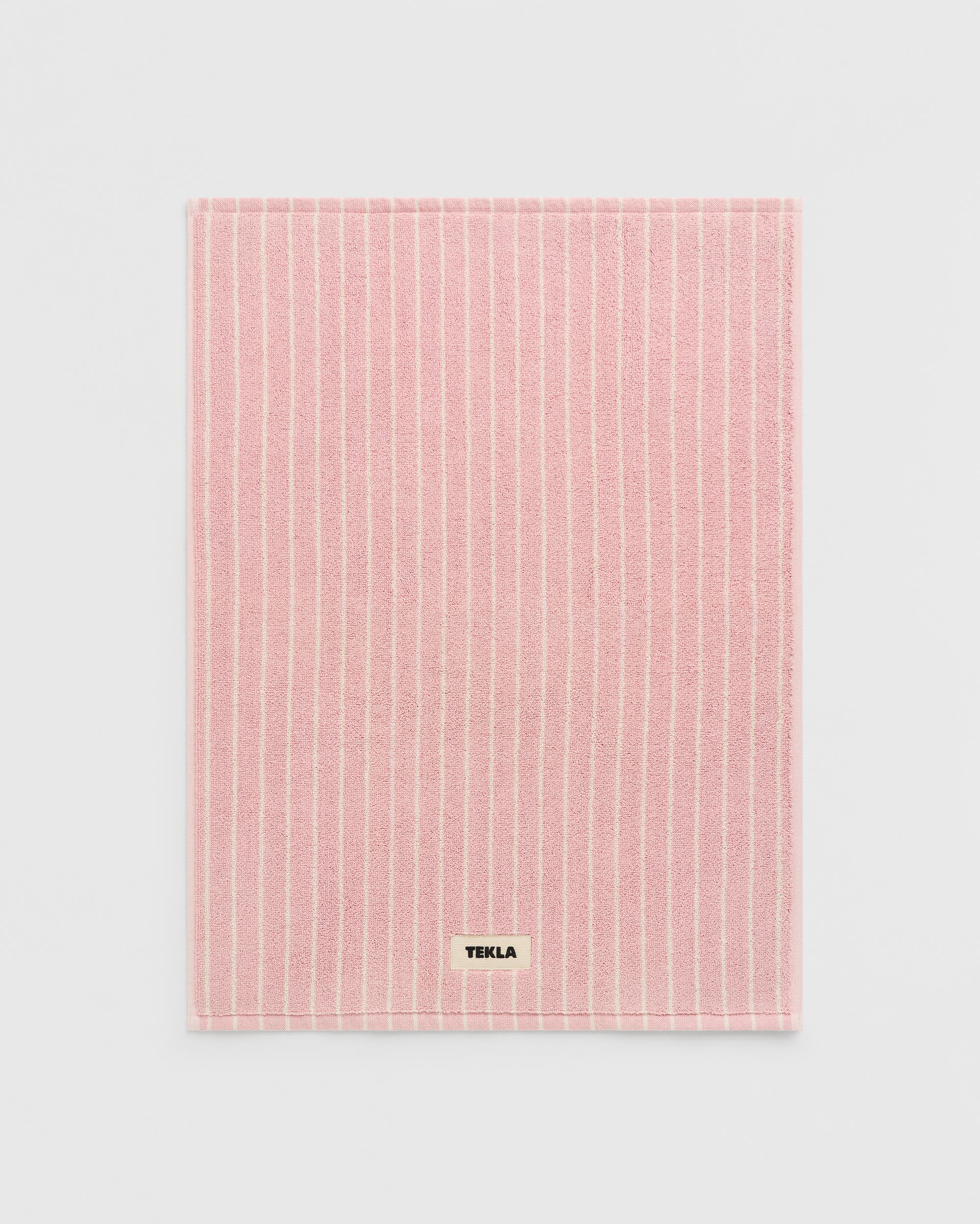 Terry Bath Mat Shaded Pink Stripes