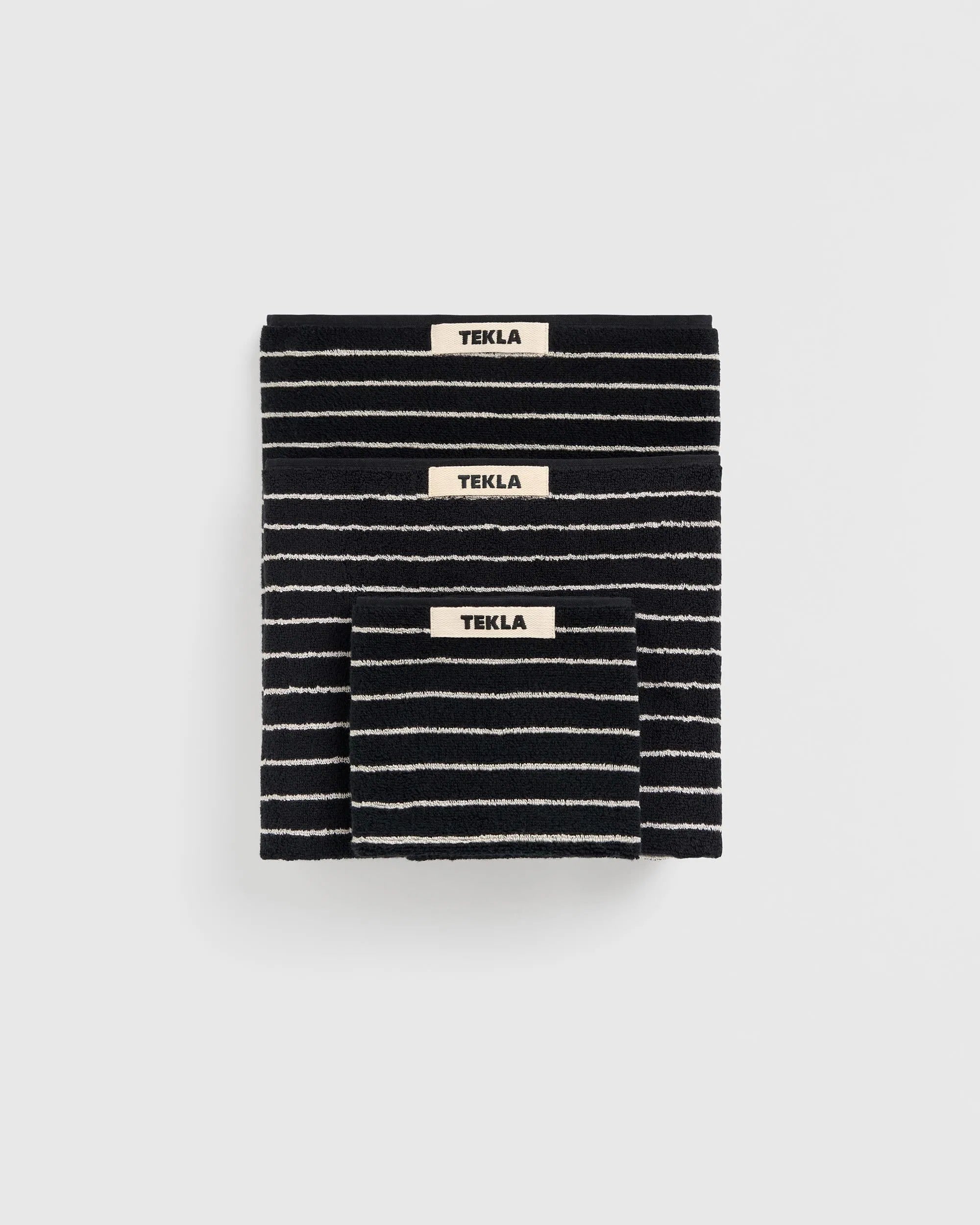 Terry Towels Black Stripes