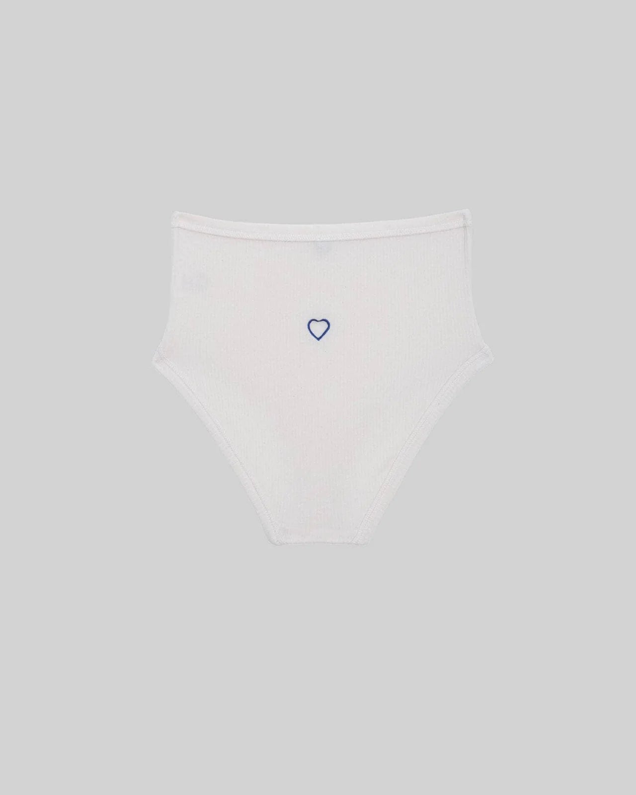 Heart Highwaist Bell Pants White