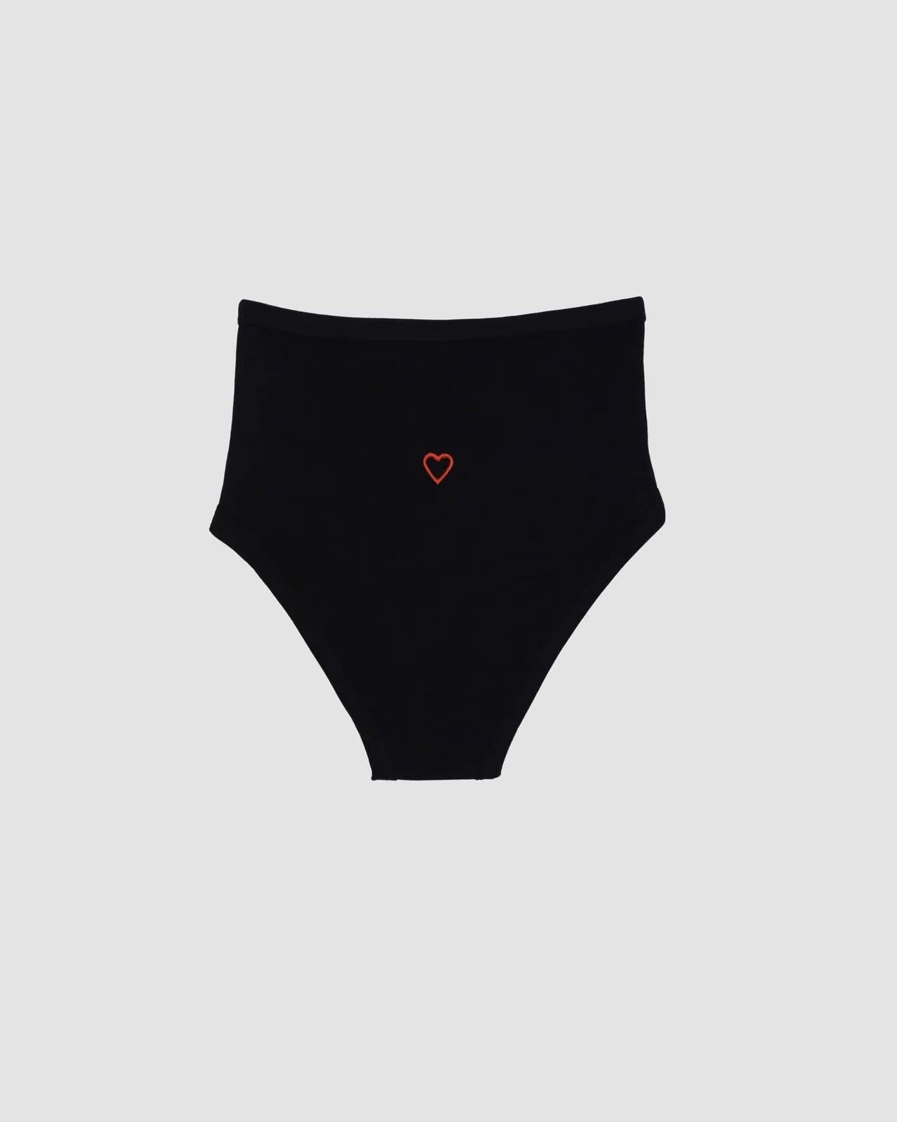 Heart Highwaist Bell Pants Black