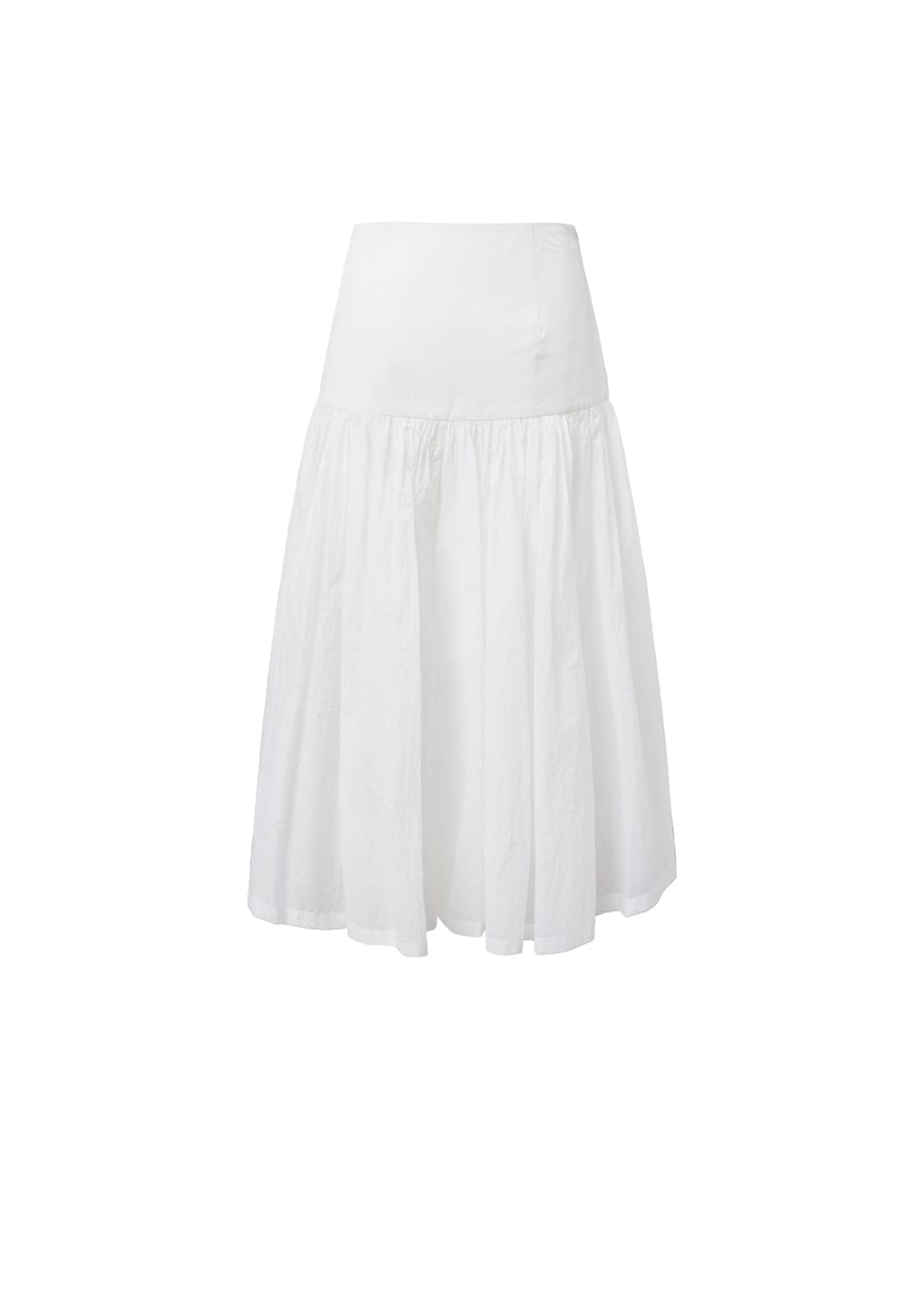 Shirring Culotte Pants White