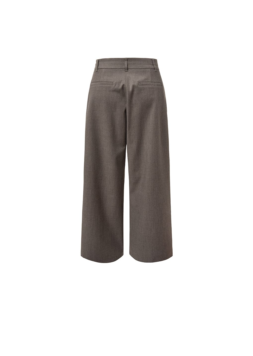 Wide Tuck Pants Brown