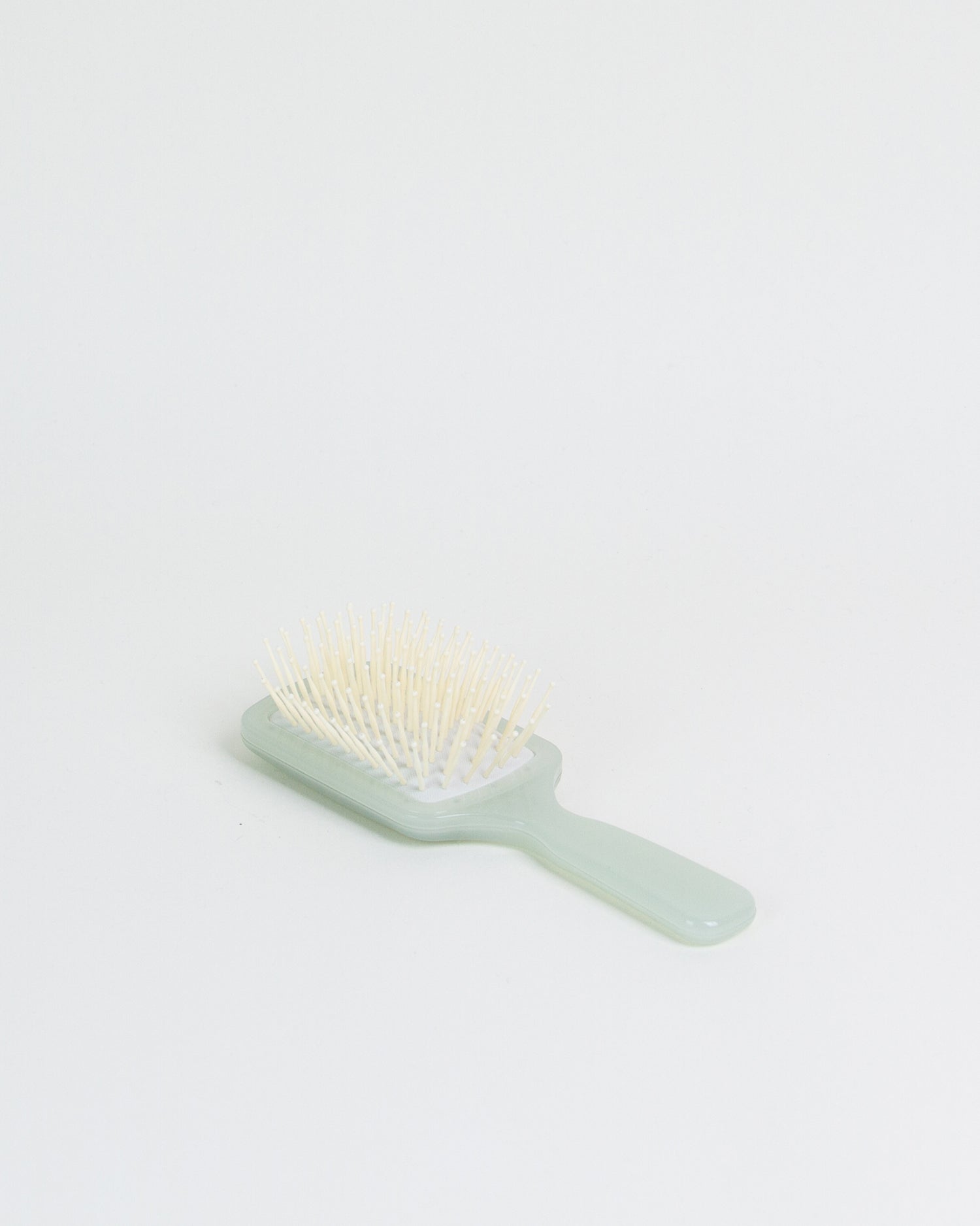 Rectangular Travel Hair Brush Green