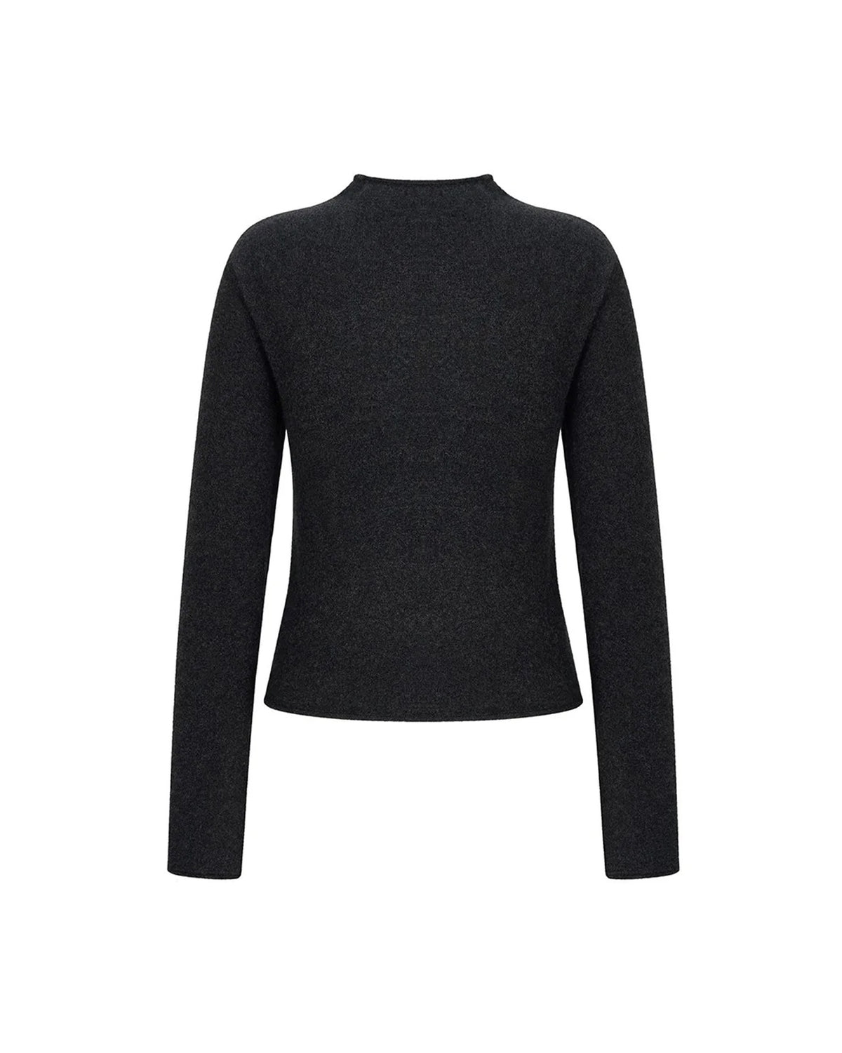 Cashmere Half Neck Knit Top Charcoal