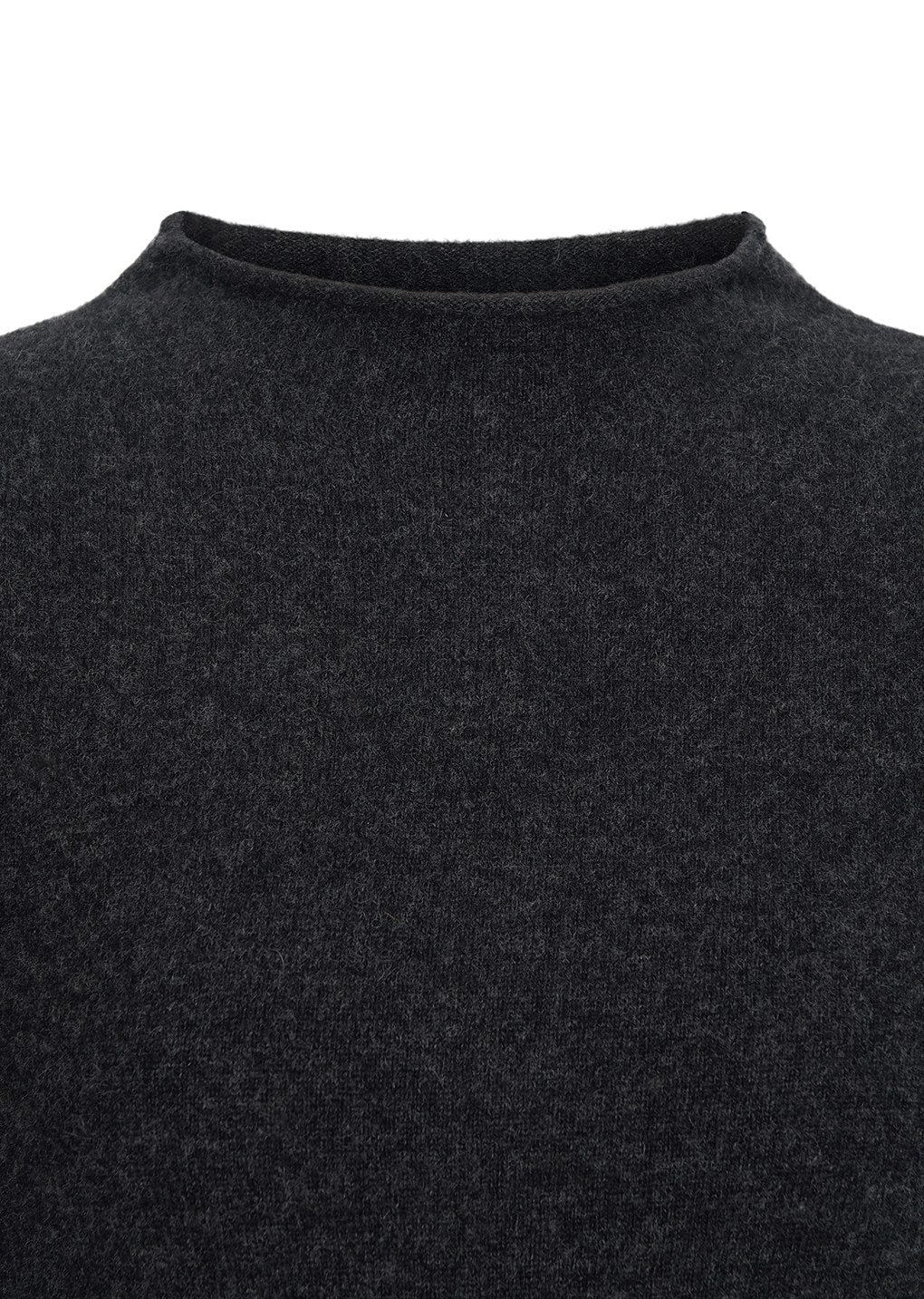 Cashmere Half Neck Knit Top Charcoal