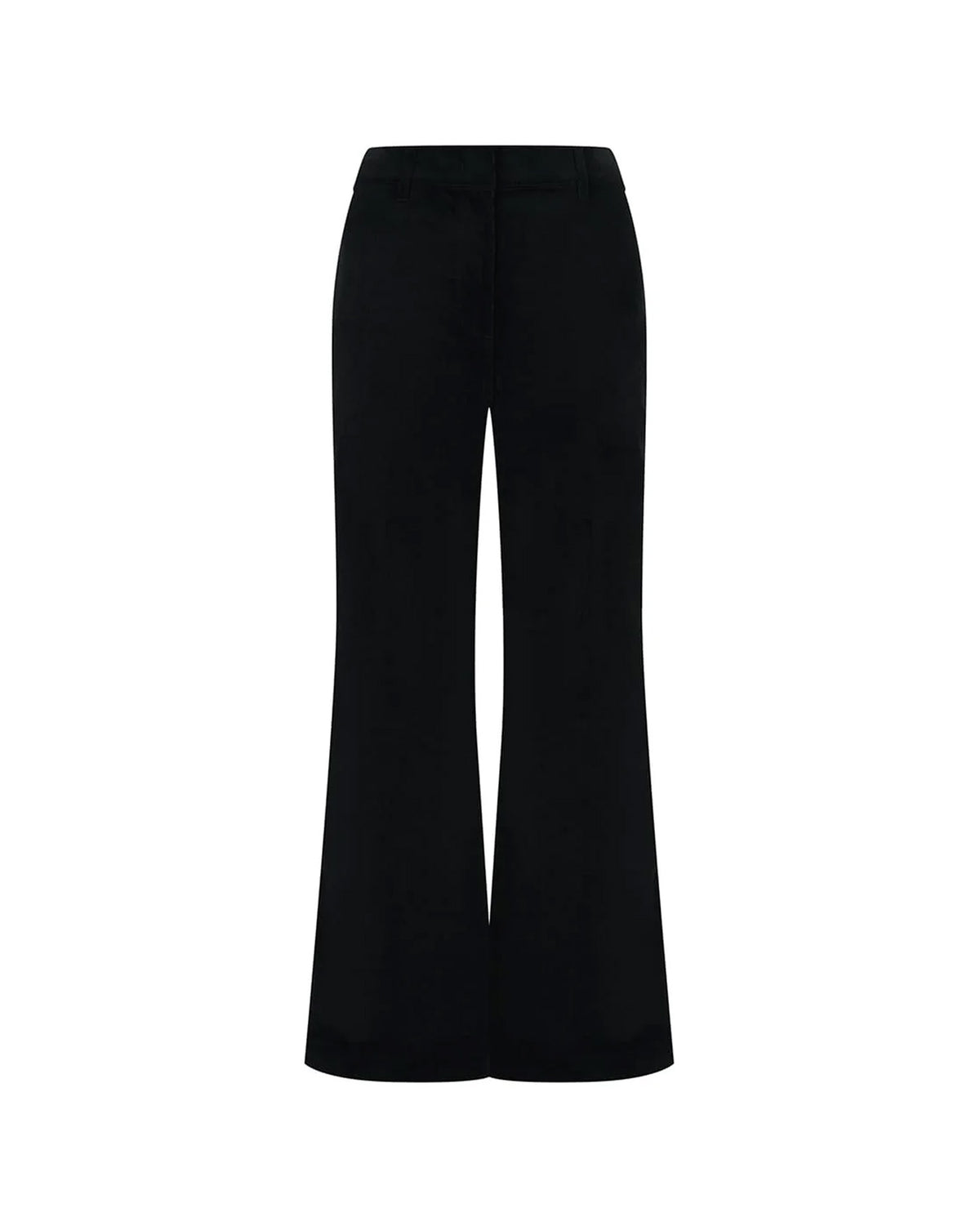 Corduroy Flared Pants Black