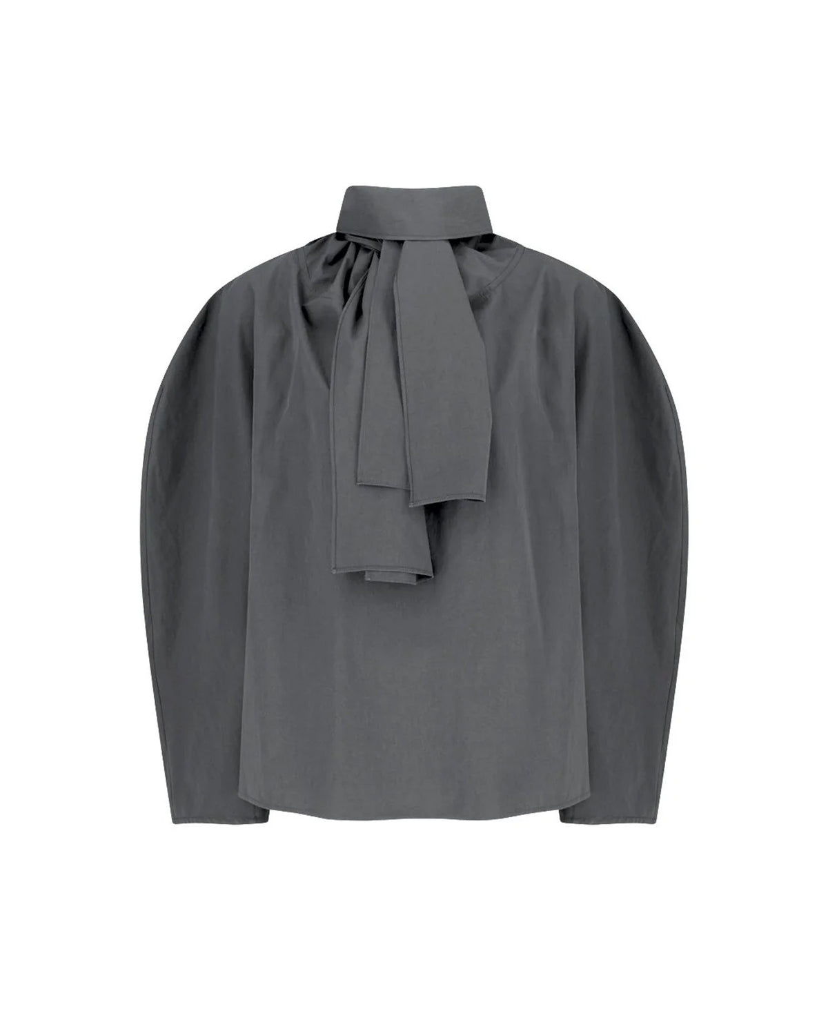 Cotton Scarf Top Charcoal