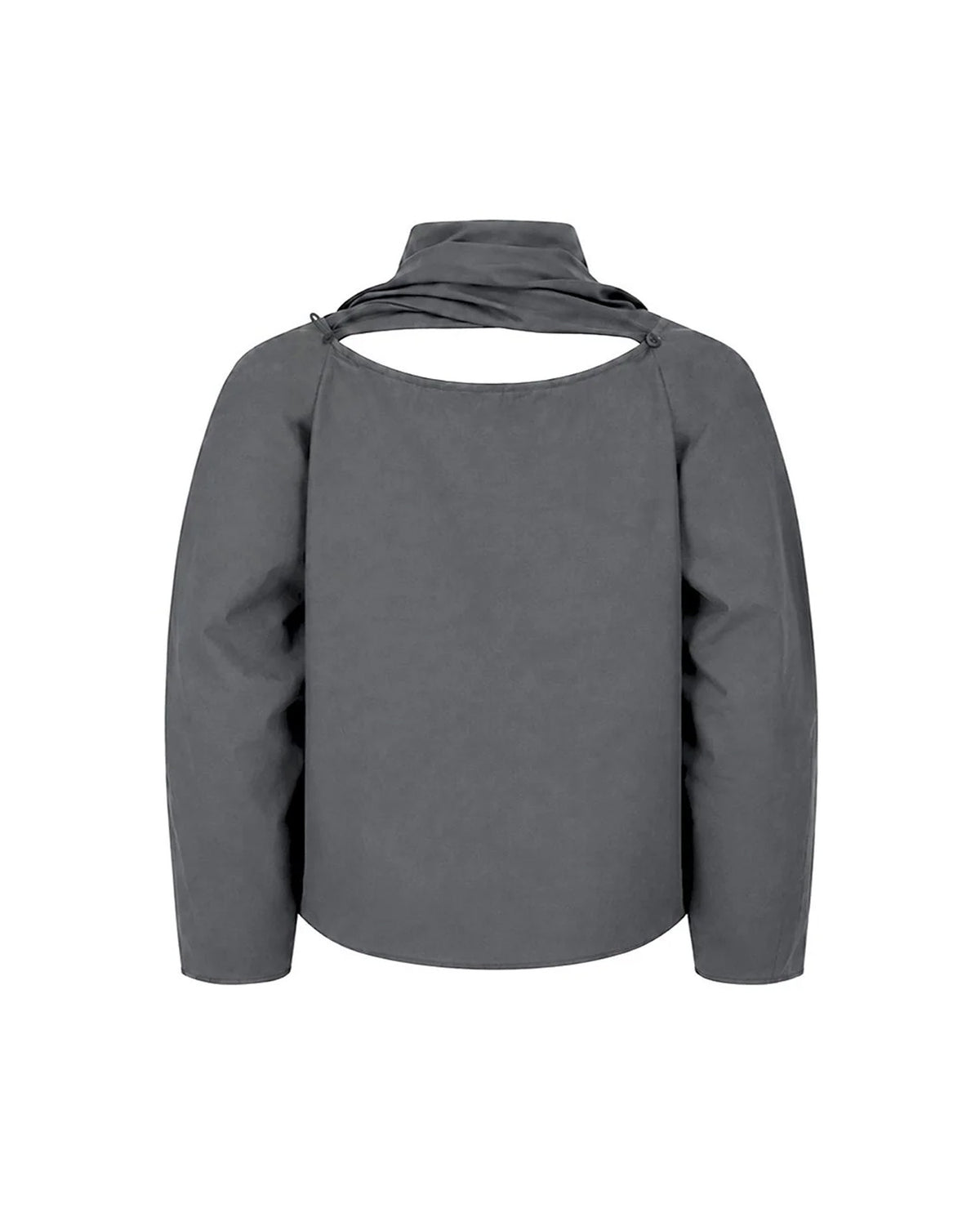 Cotton Scarf Top Charcoal