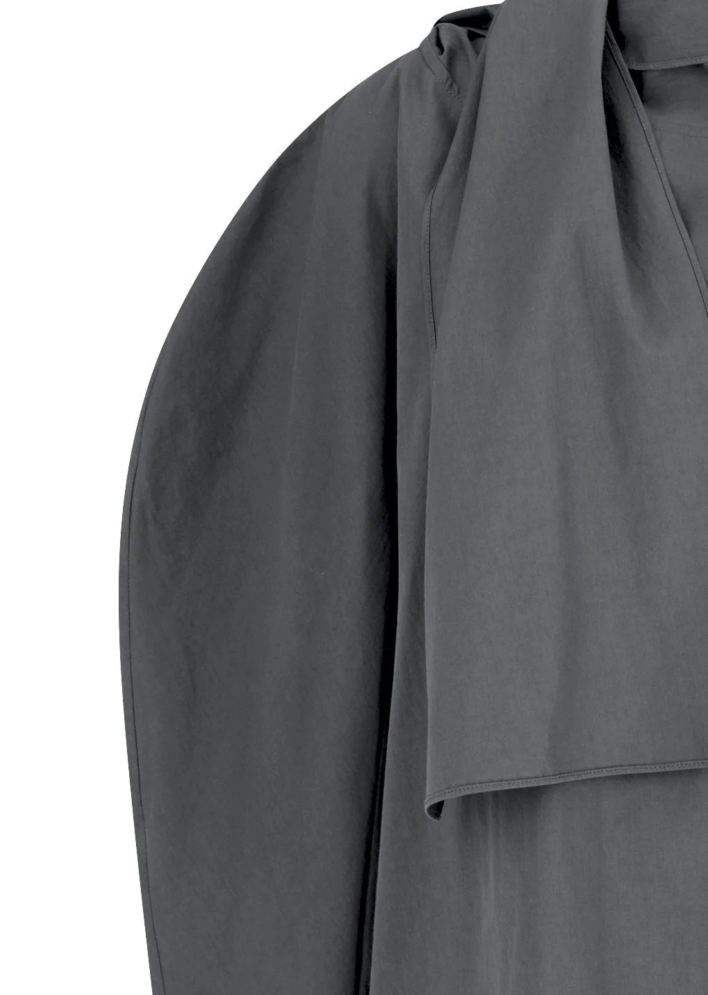 Cotton Scarf Top Charcoal
