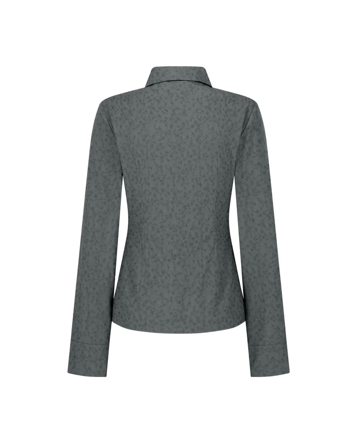 Floral Slim Shirt Grey