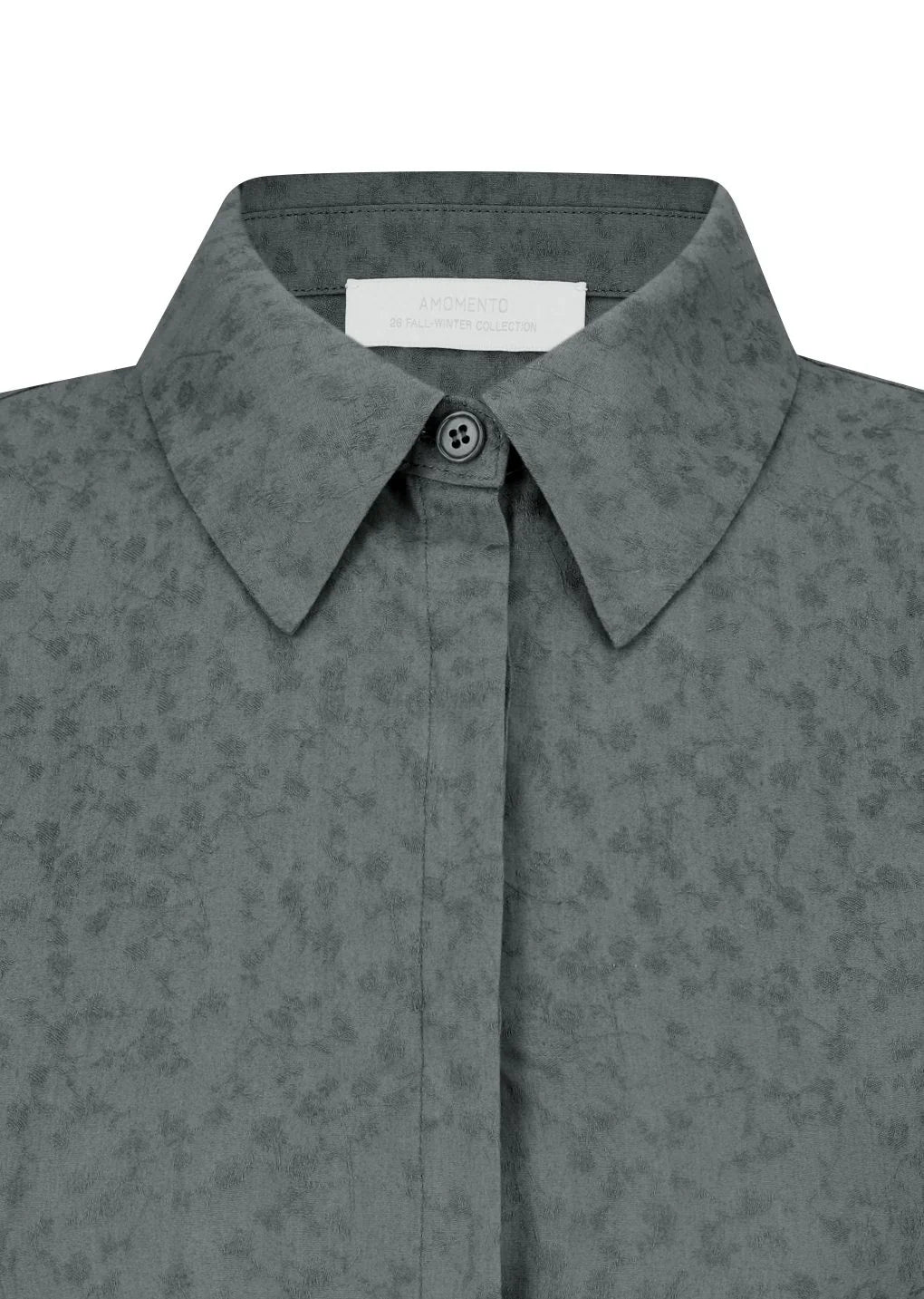 Floral Slim Shirt Grey