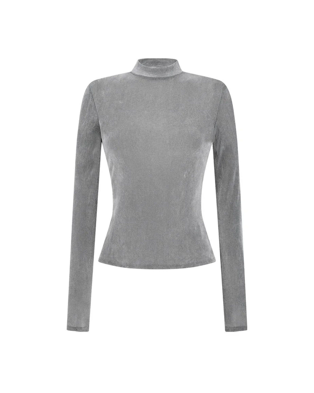 Mock Neck Top Grey
