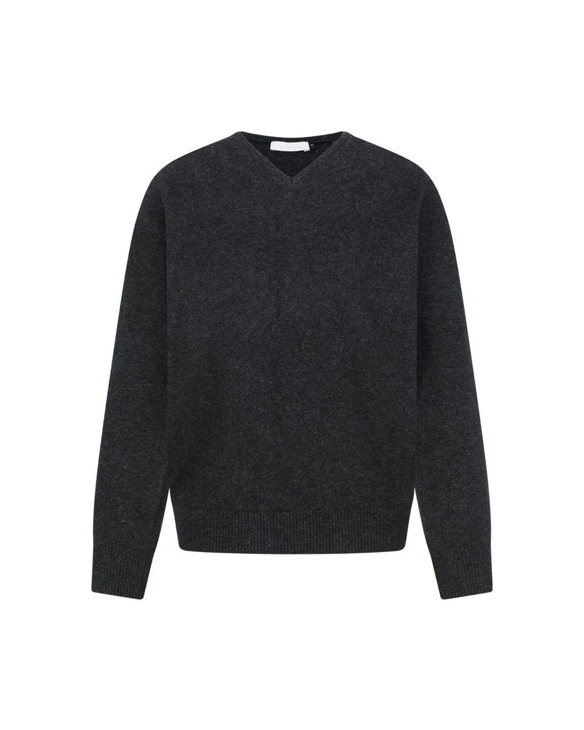 Racoon V-Neck Knit Charcoal