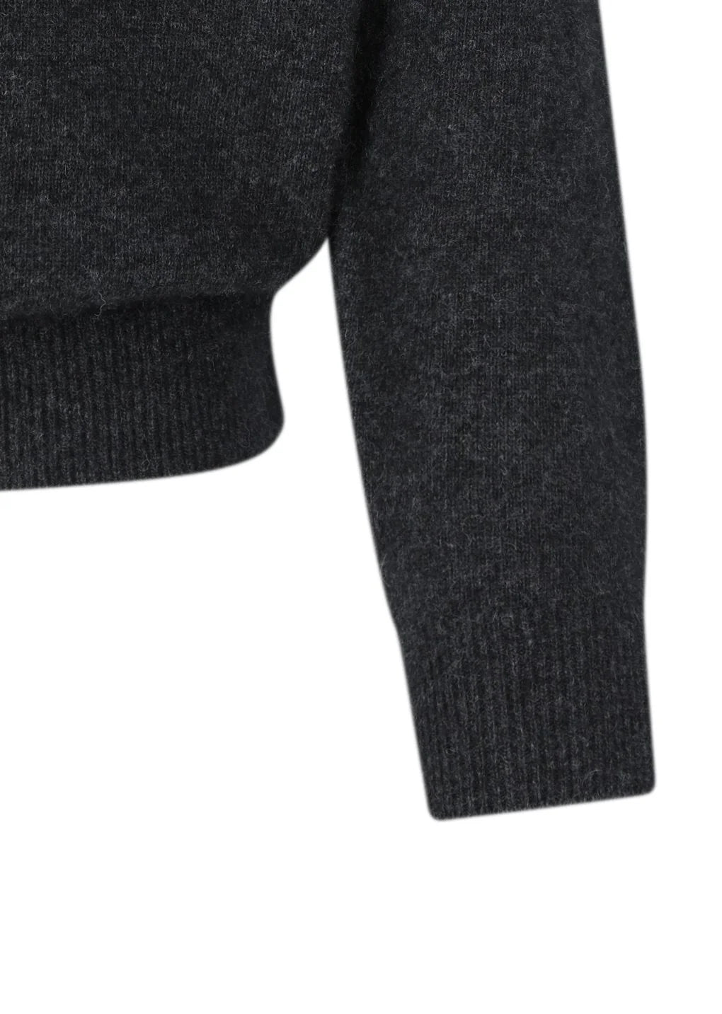 Racoon V-Neck Knit Charcoal