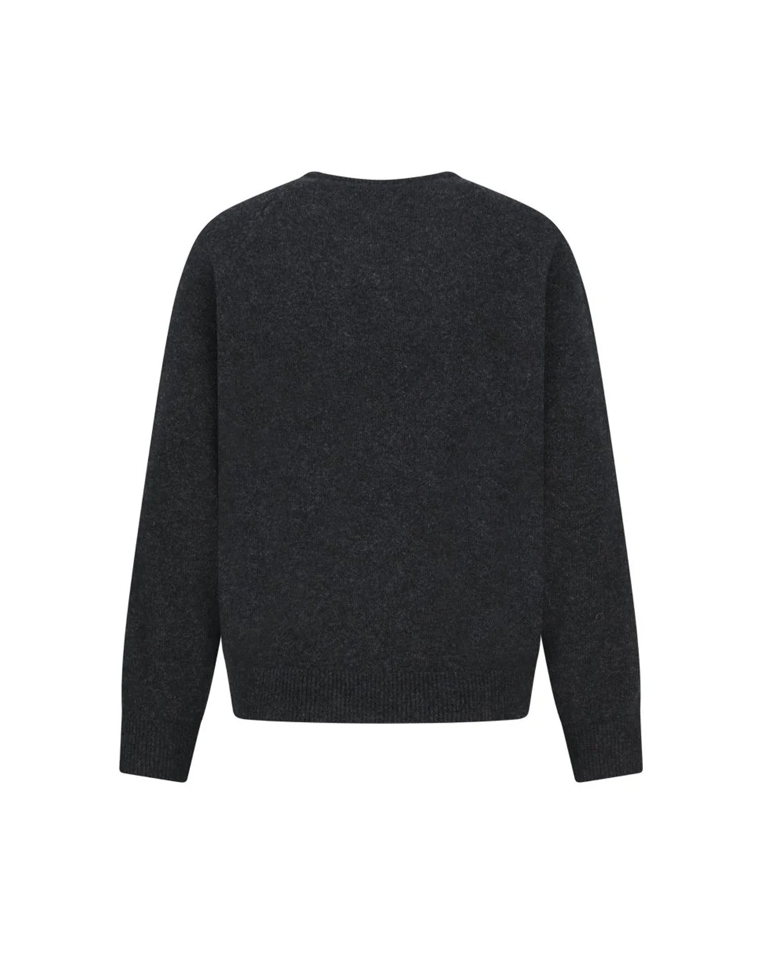 Racoon V-Neck Knit Charcoal