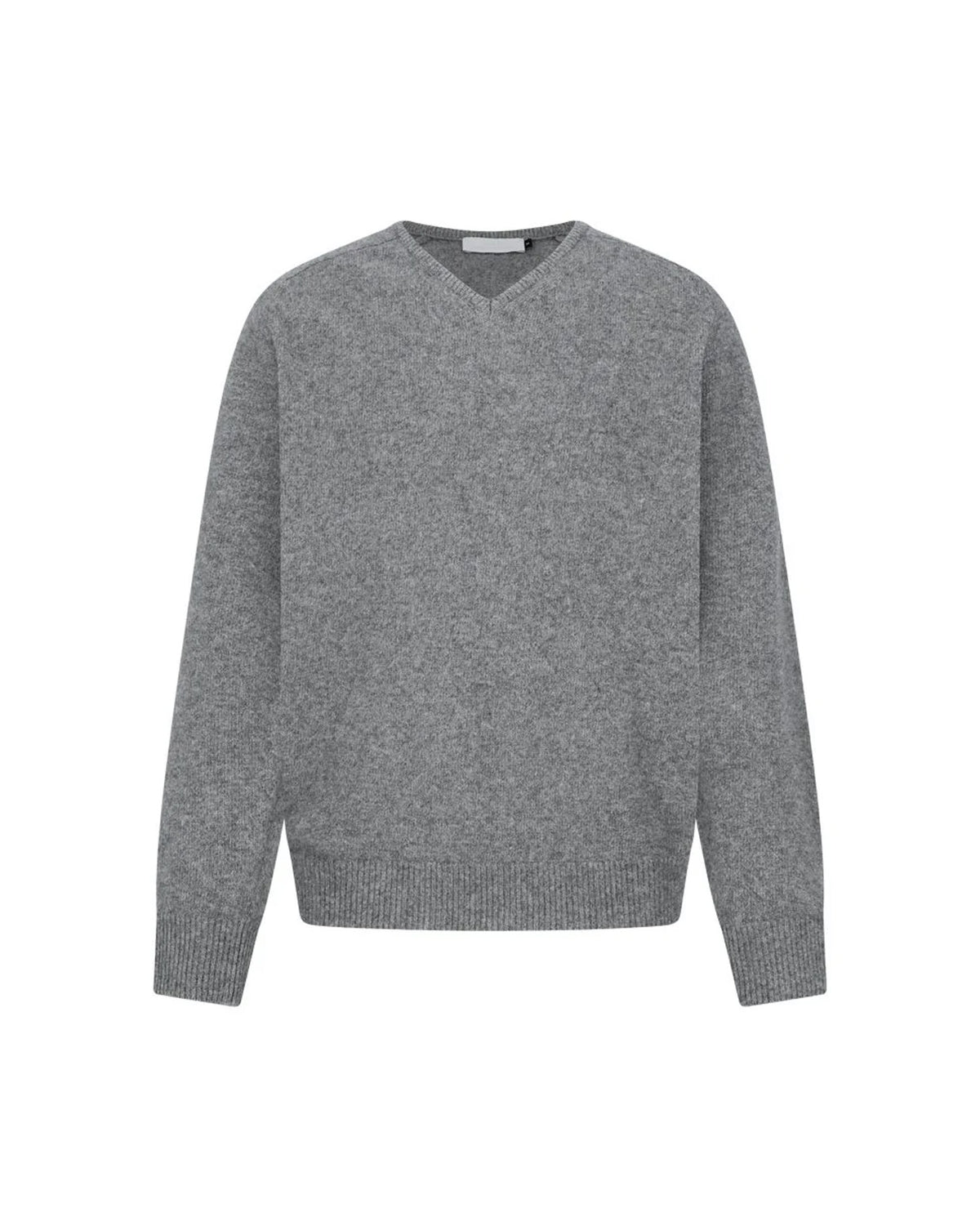 Racoon V-Neck Knit Grey