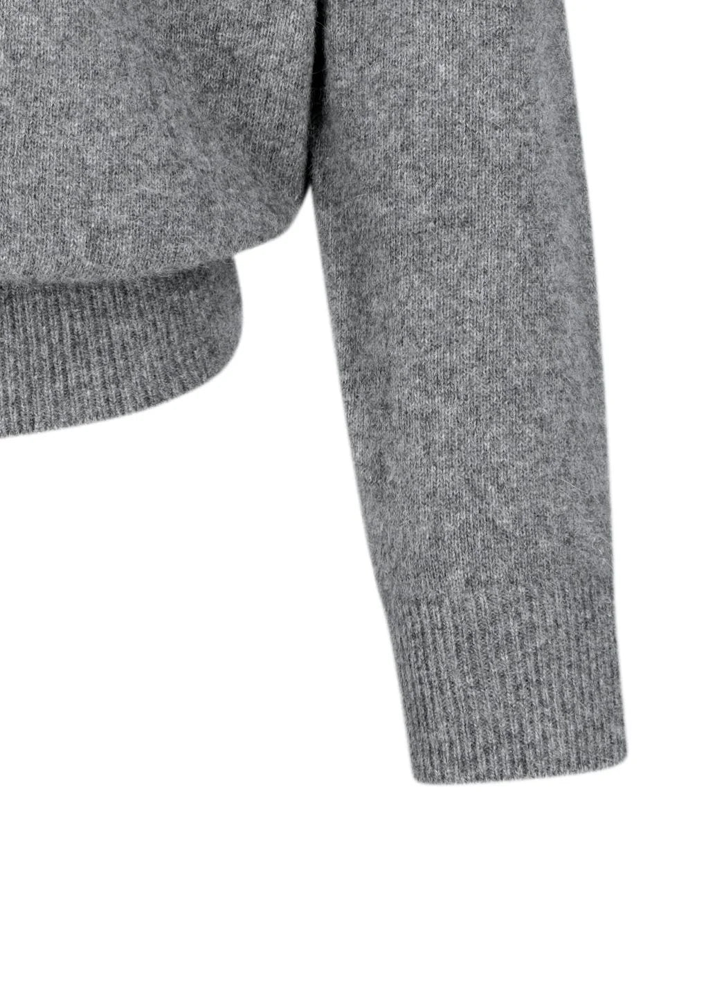 Racoon V-Neck Knit Grey