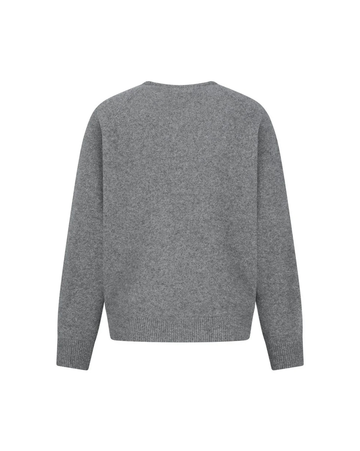 Racoon V-Neck Knit Grey