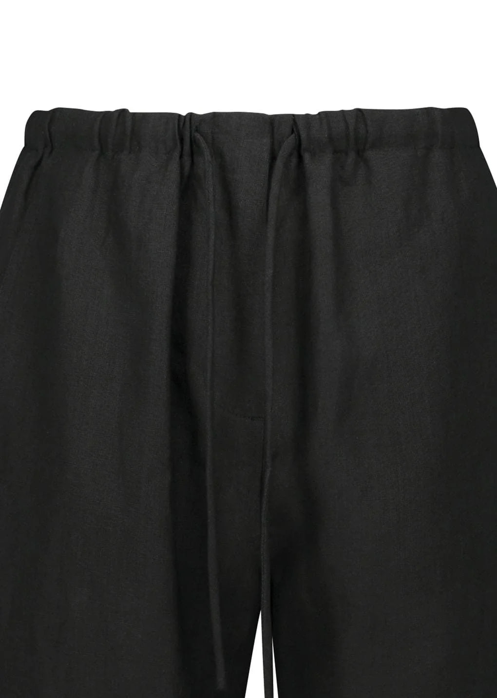 Linen Banding Pants, Black