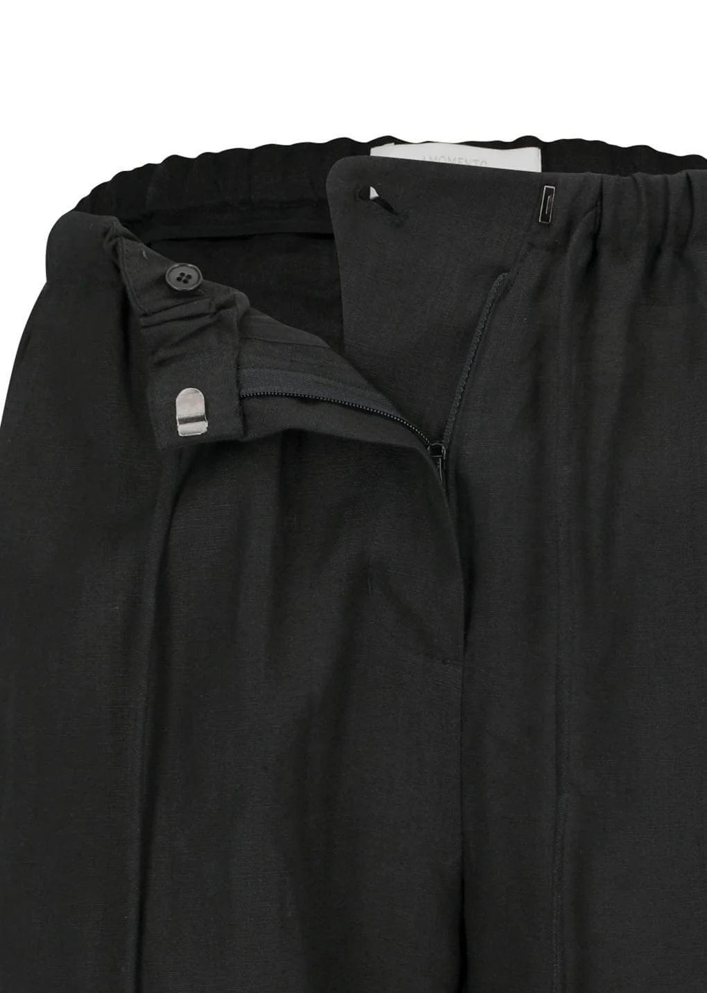 Linen Banding Pants, Black