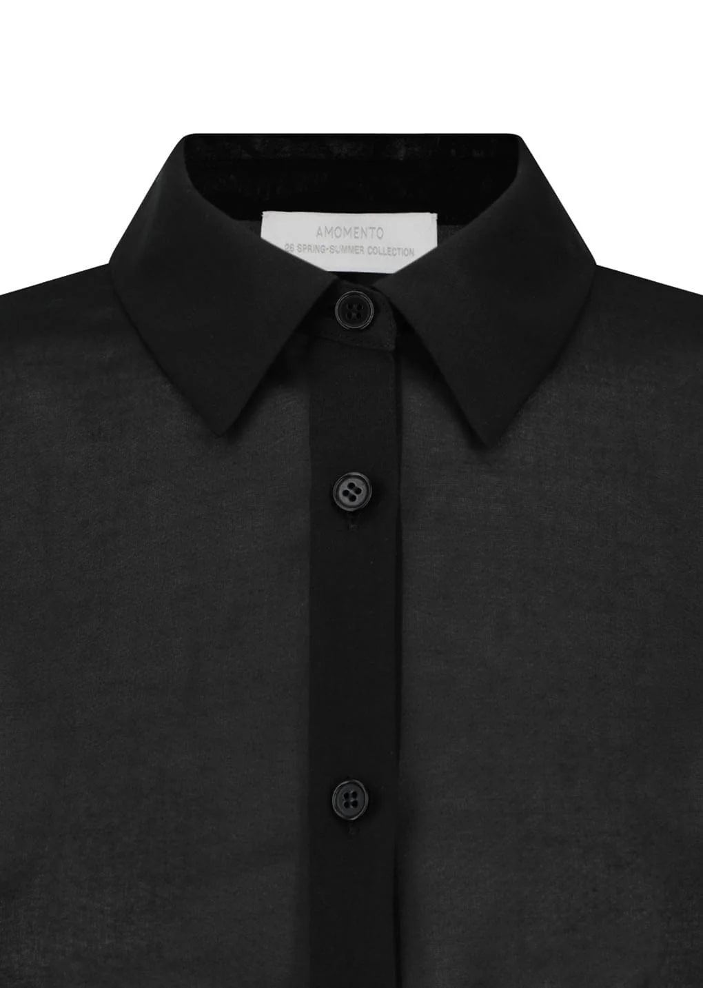 Sheer Slim Shirt, Black