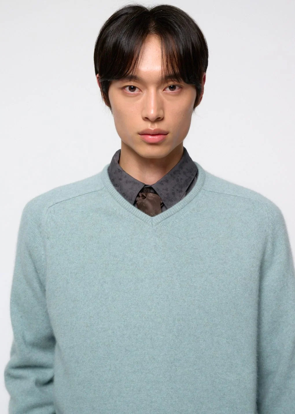 Racoon V-Neck Knit Mint