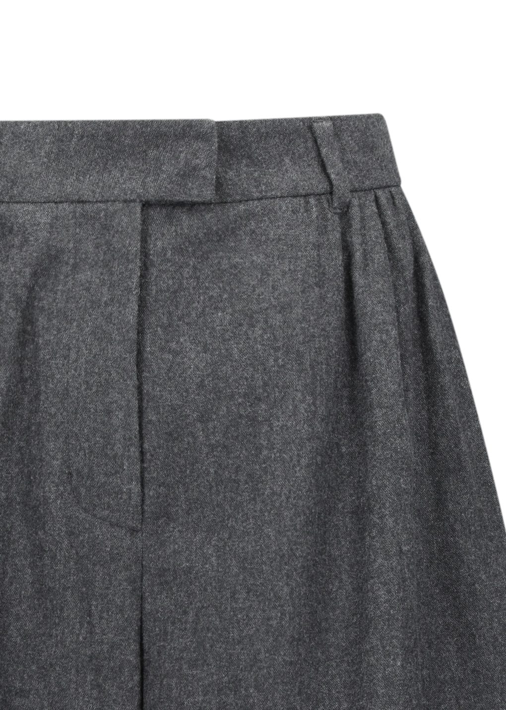 Wool Shirring Pants Charcoal