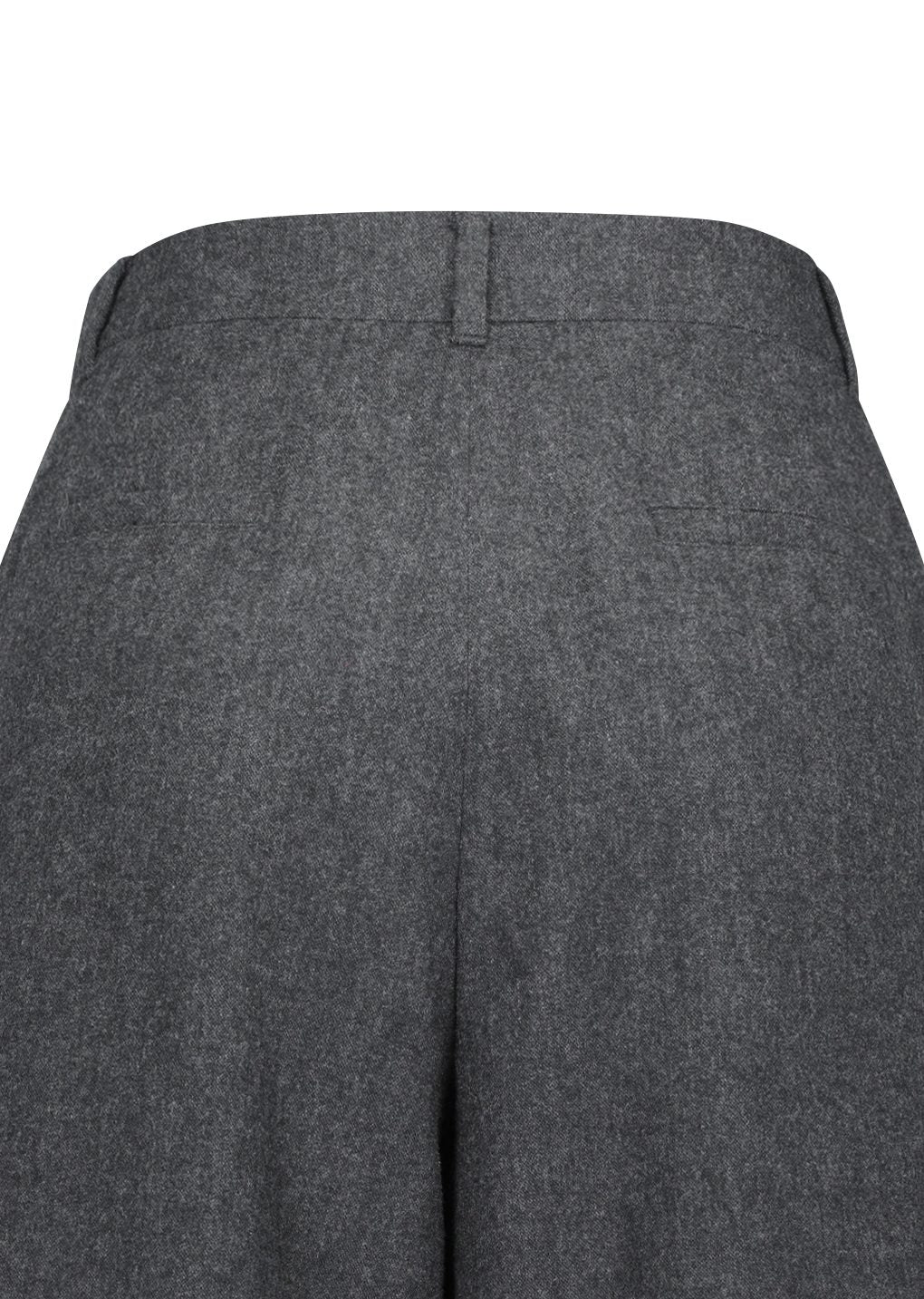 Wool Shirring Pants Charcoal