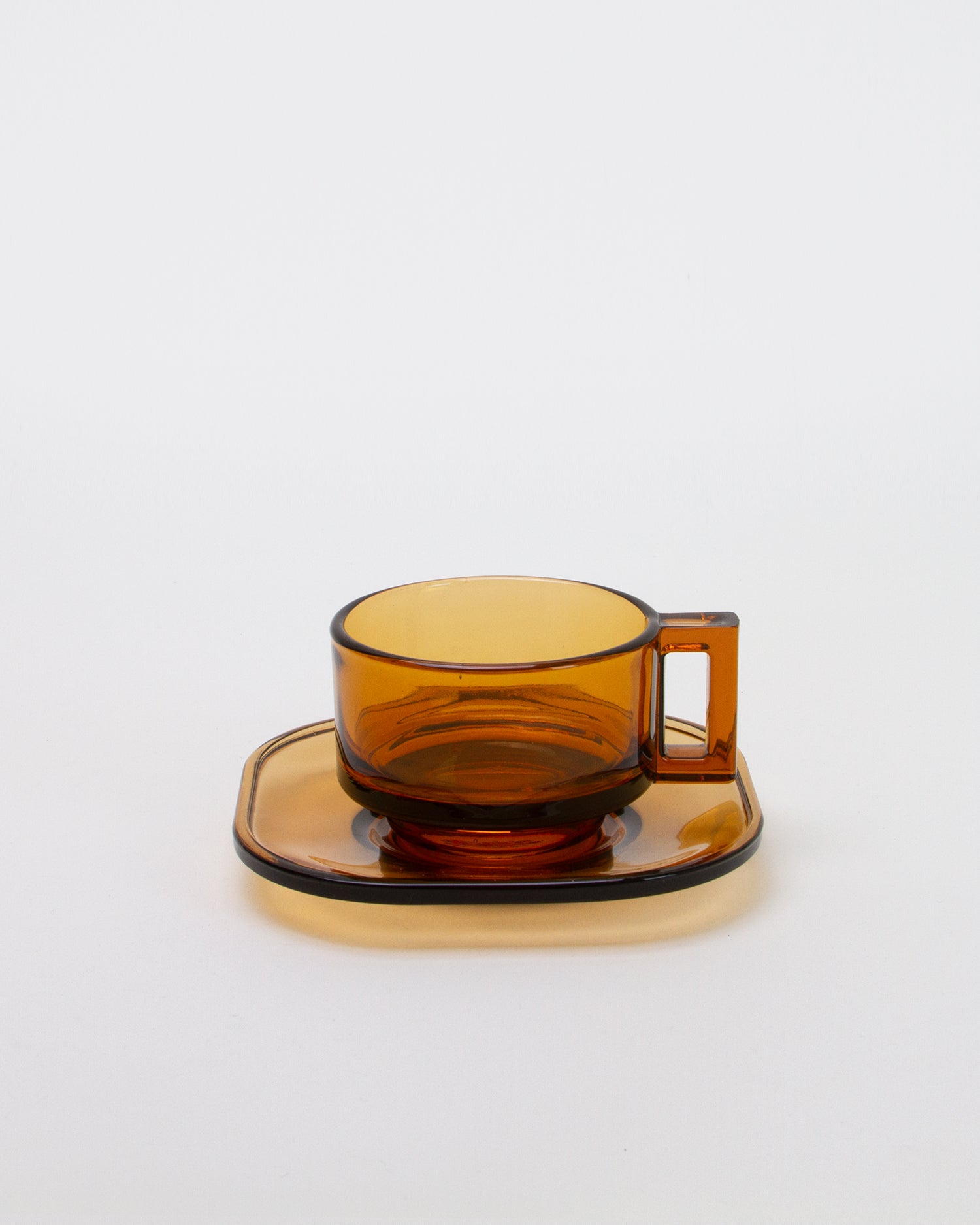 Cup and Saucer Amber