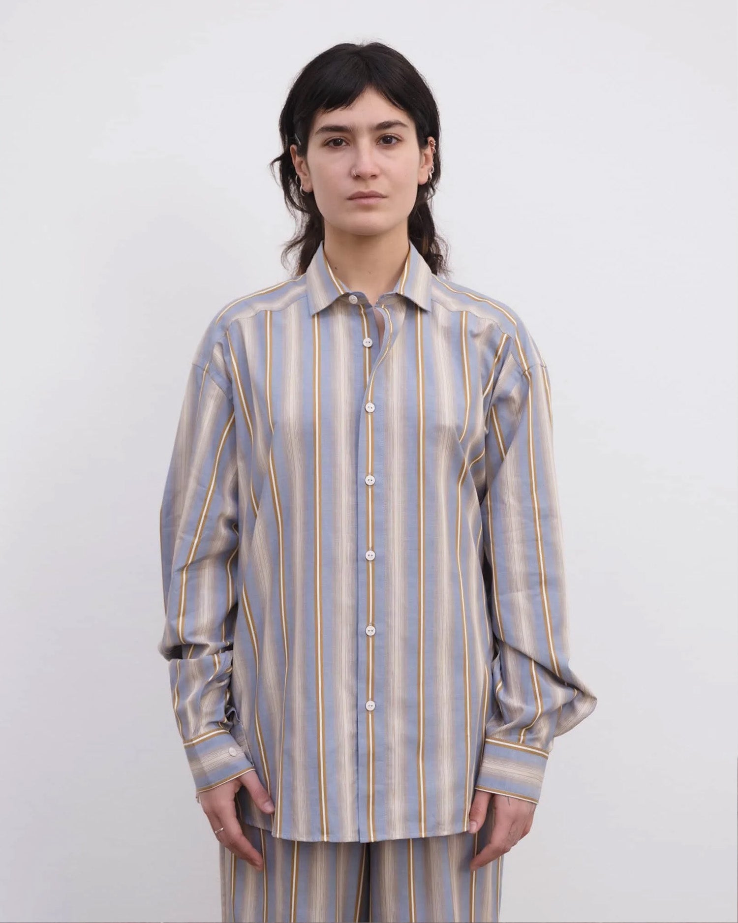 Claude Shirt Grid Stripe