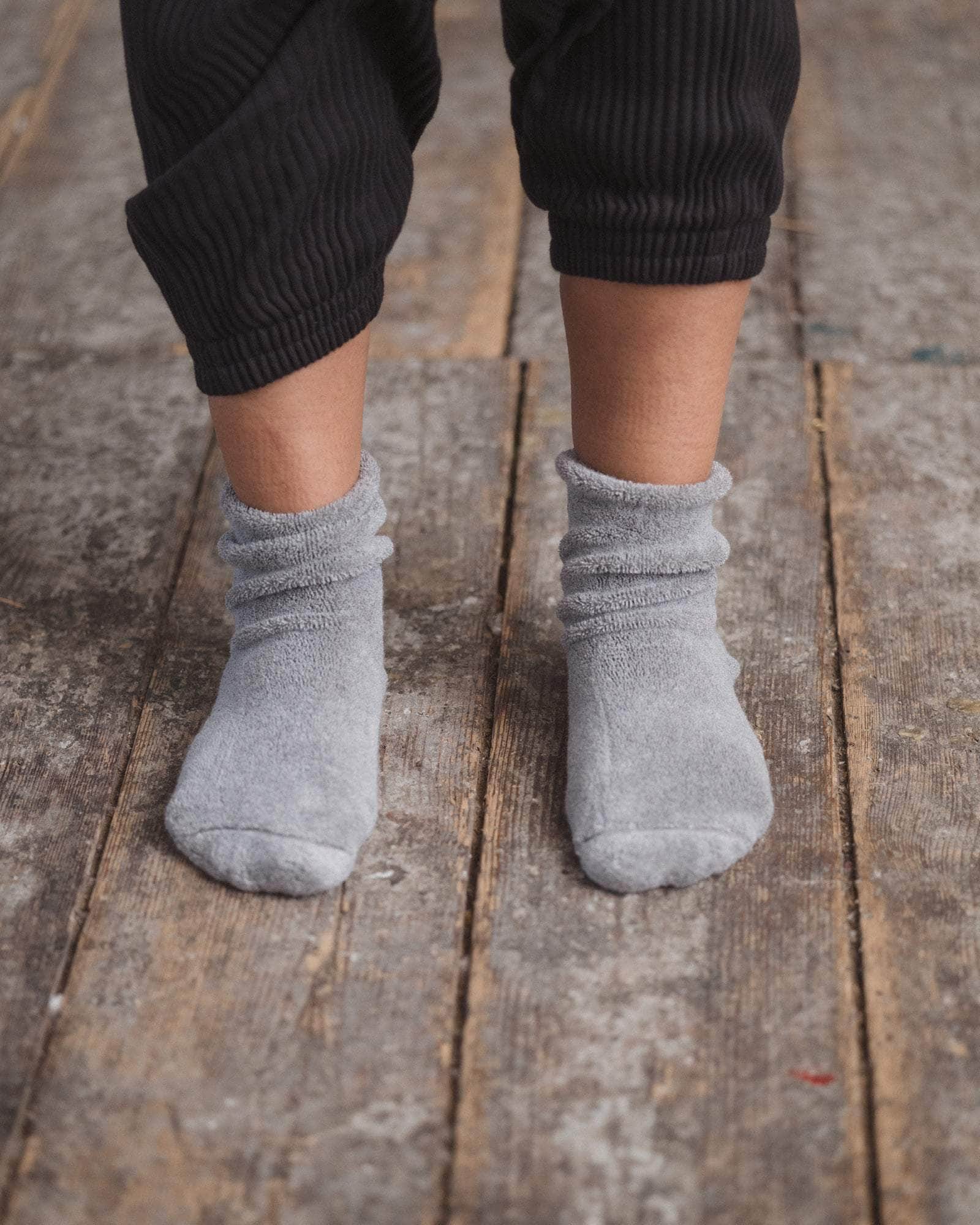 Buckle Overankle Socks Grey Melange