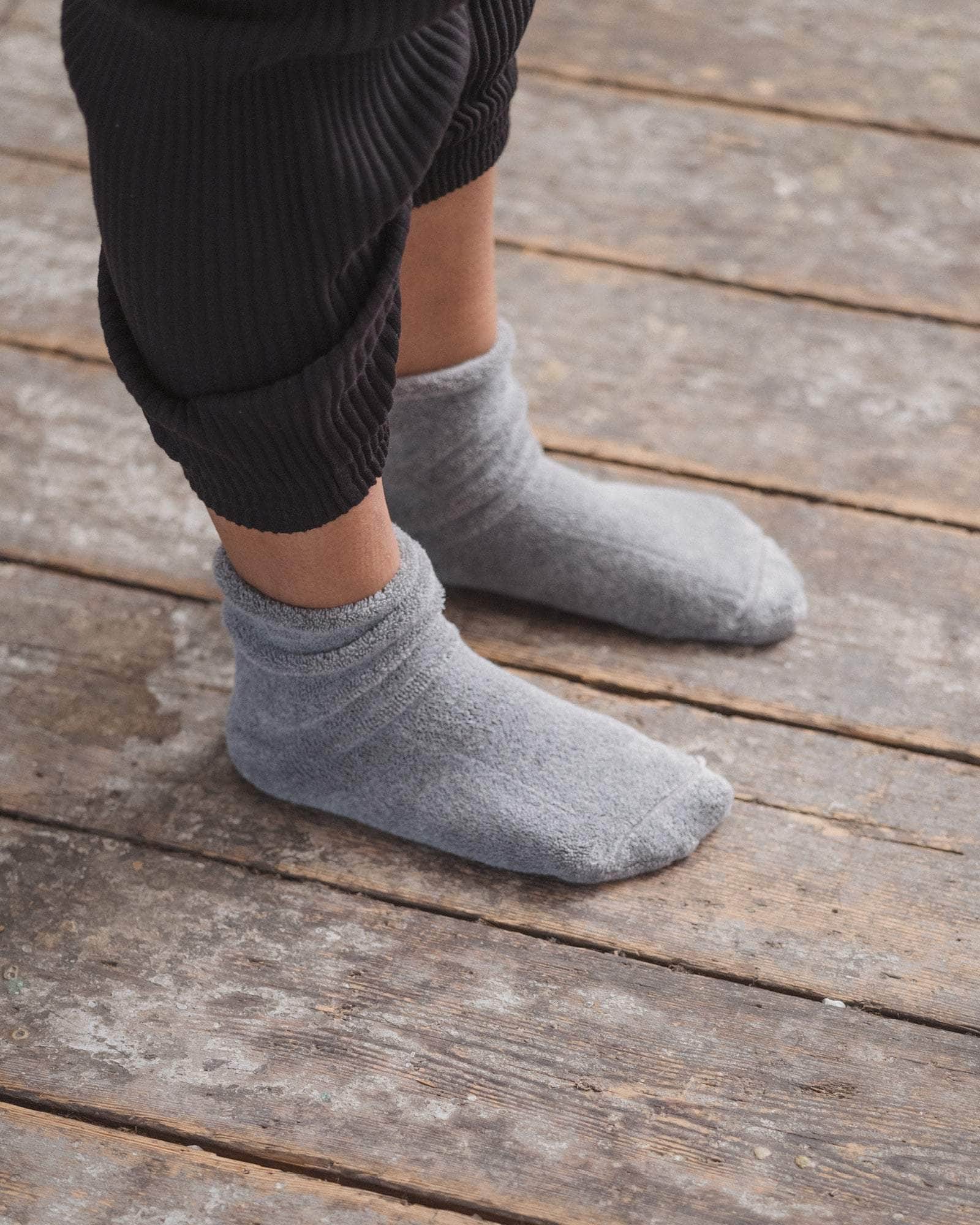 Buckle Overankle Socks Grey Melange