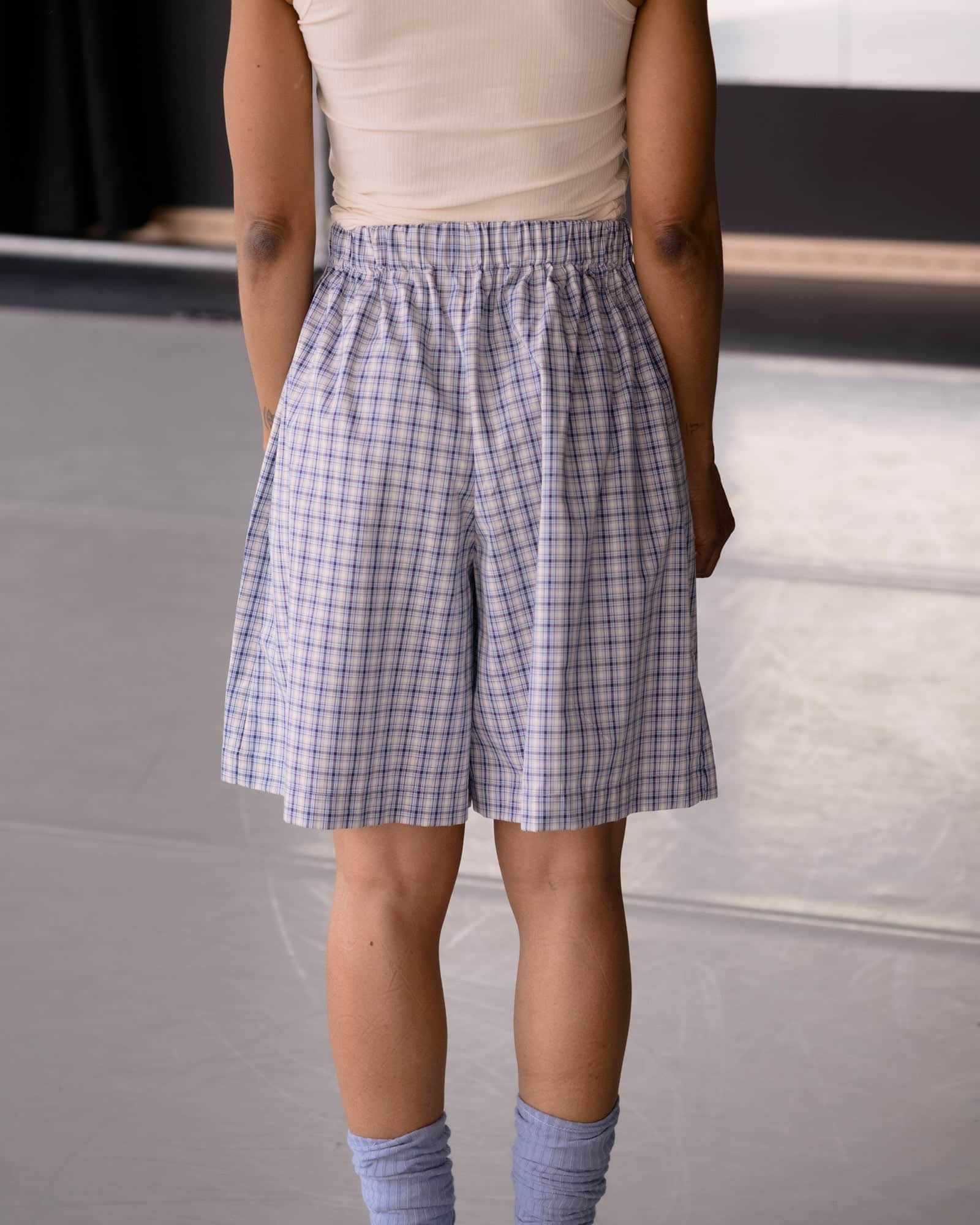 Claude Shorts Blue Check