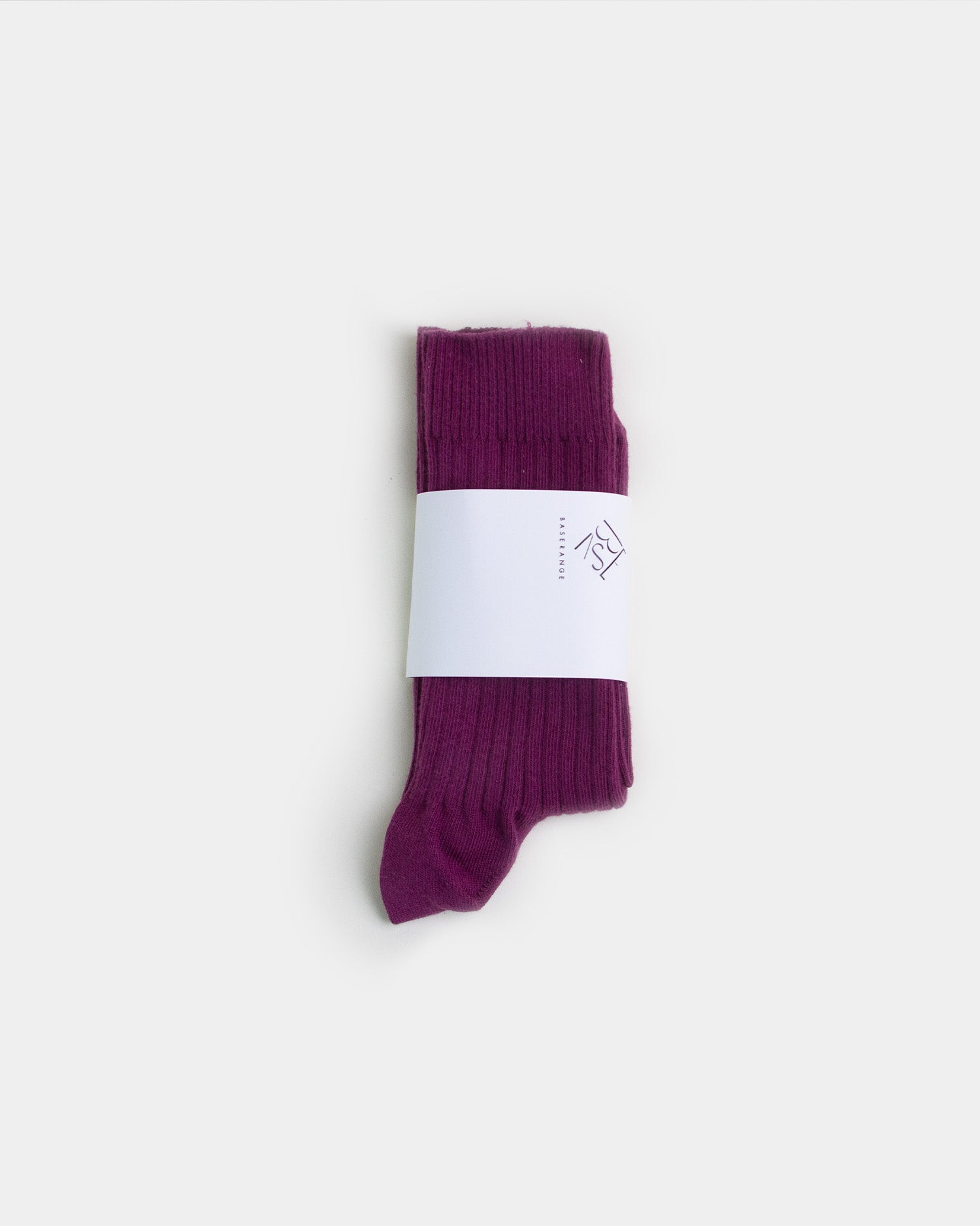 Rib Overankle Socks Gesso Purple