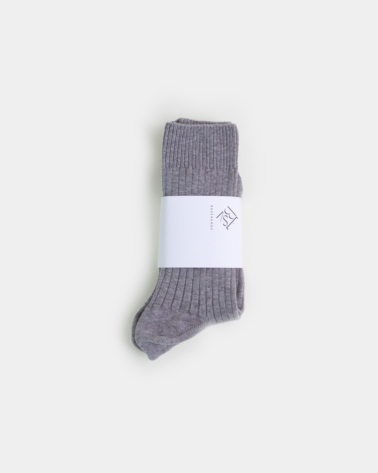 Rib Overankle Socks Grey Melange
