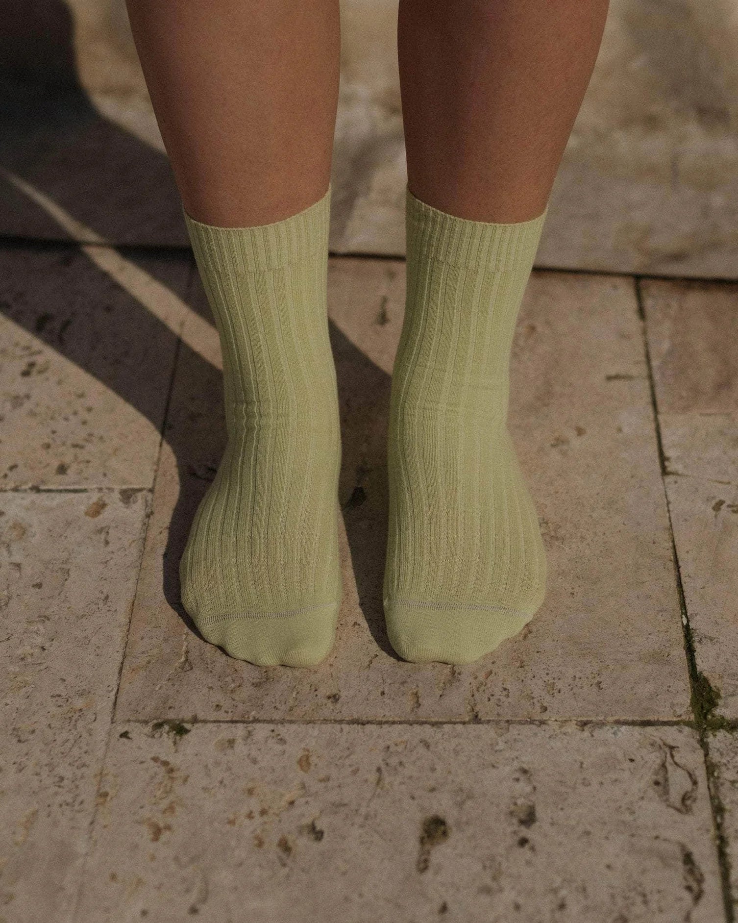Rib Overankle Socks Kir Green