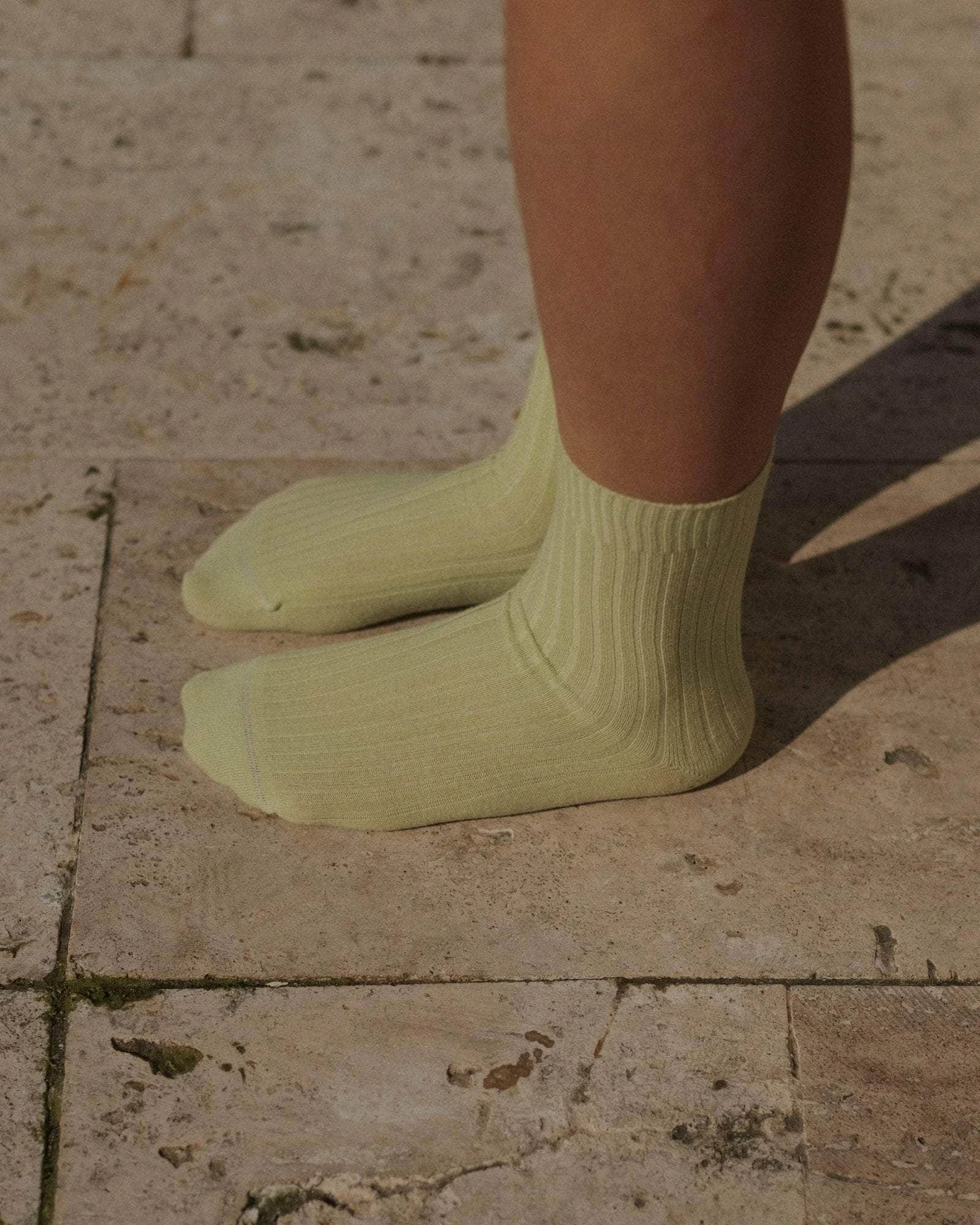 Rib Overankle Socks Kir Green
