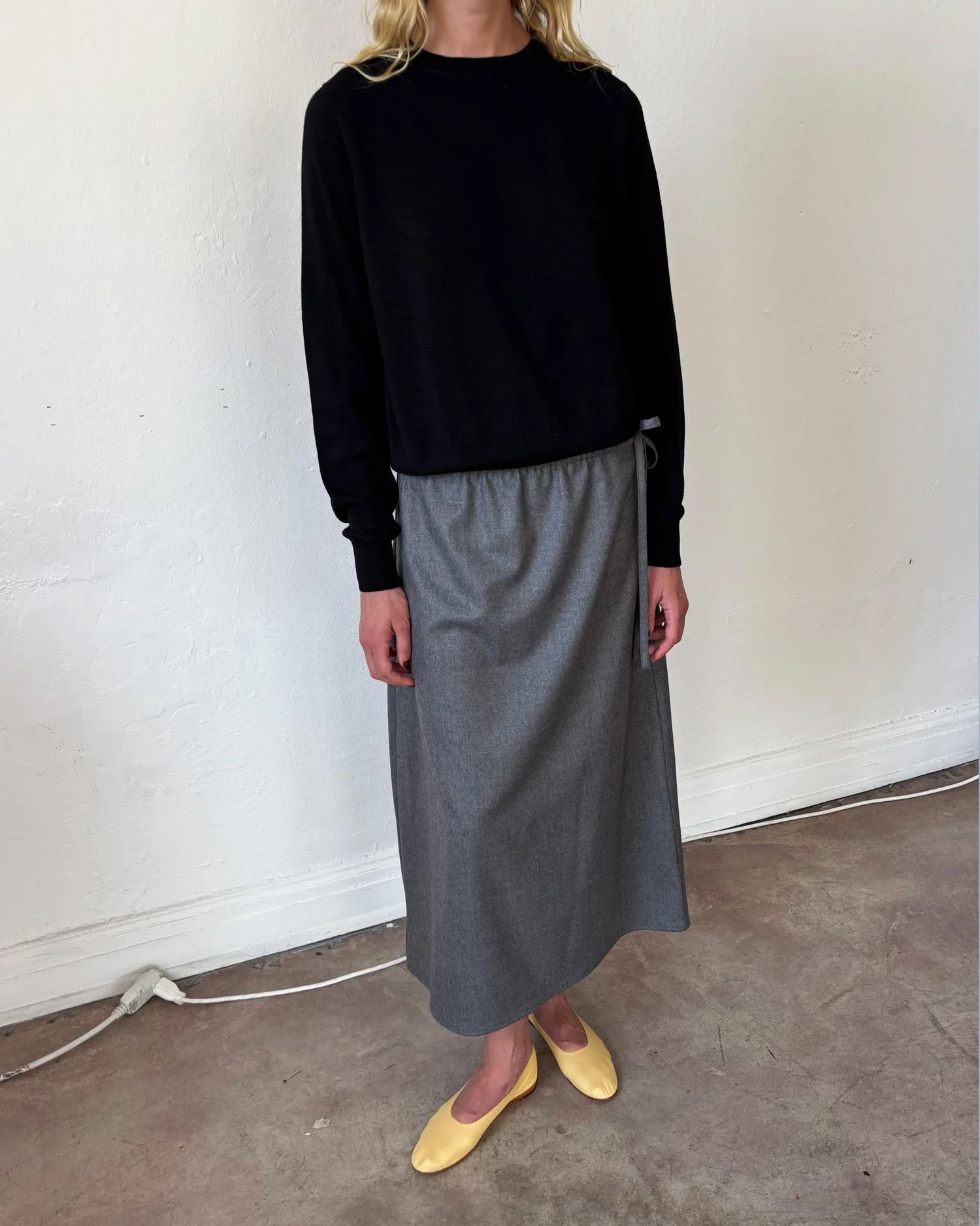 Wool Skirt Grey