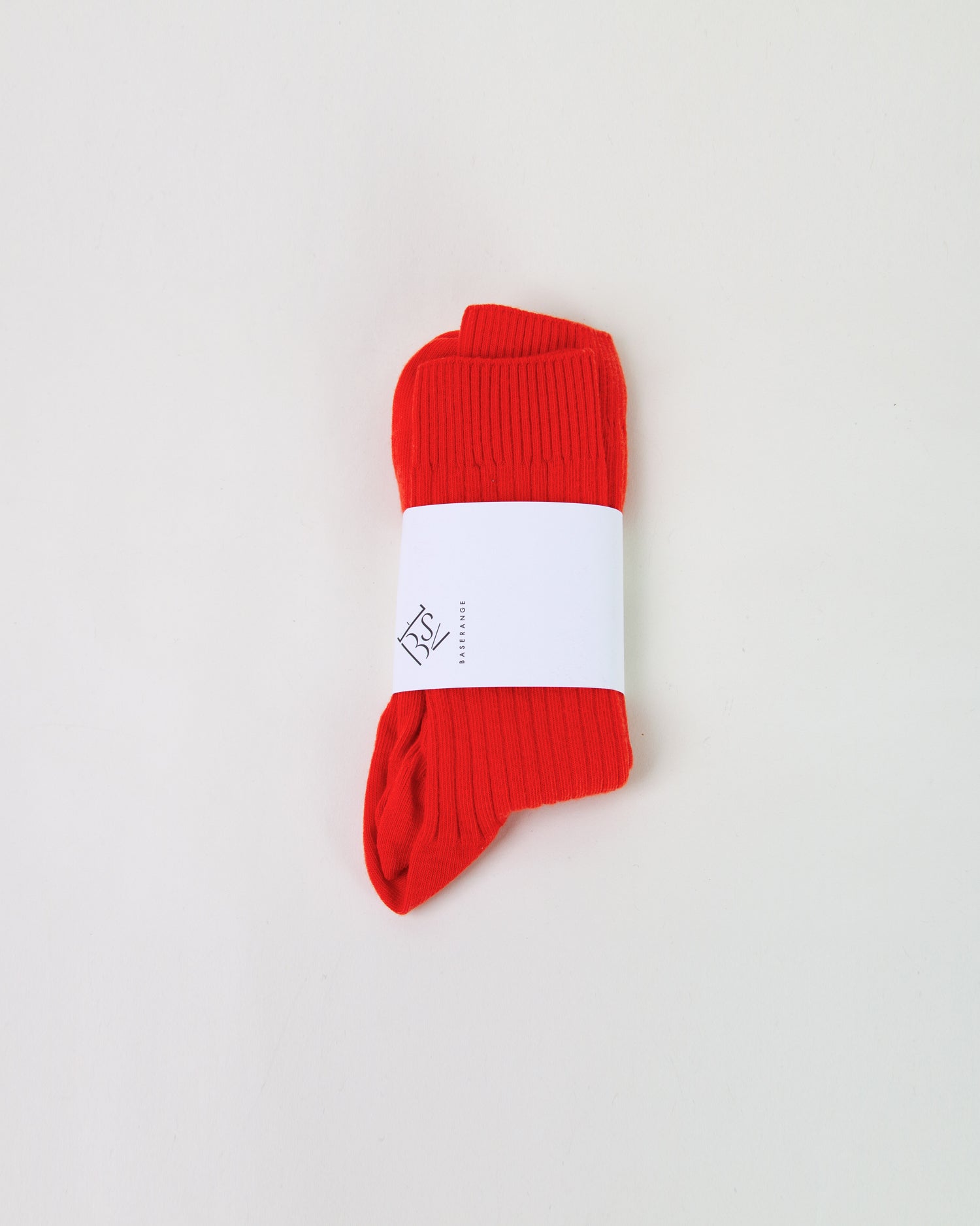 Organic Cotton Rib Socks Red
