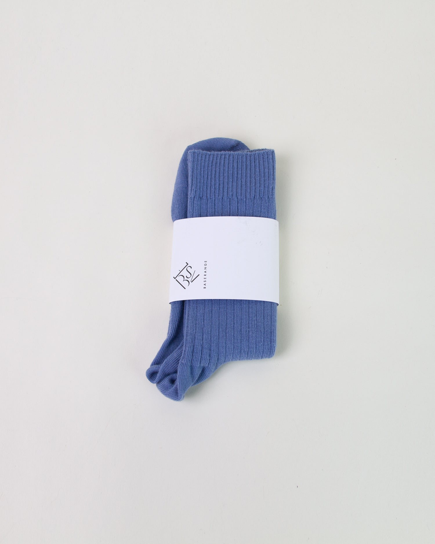 Organic Cotton Rib Socks Blue