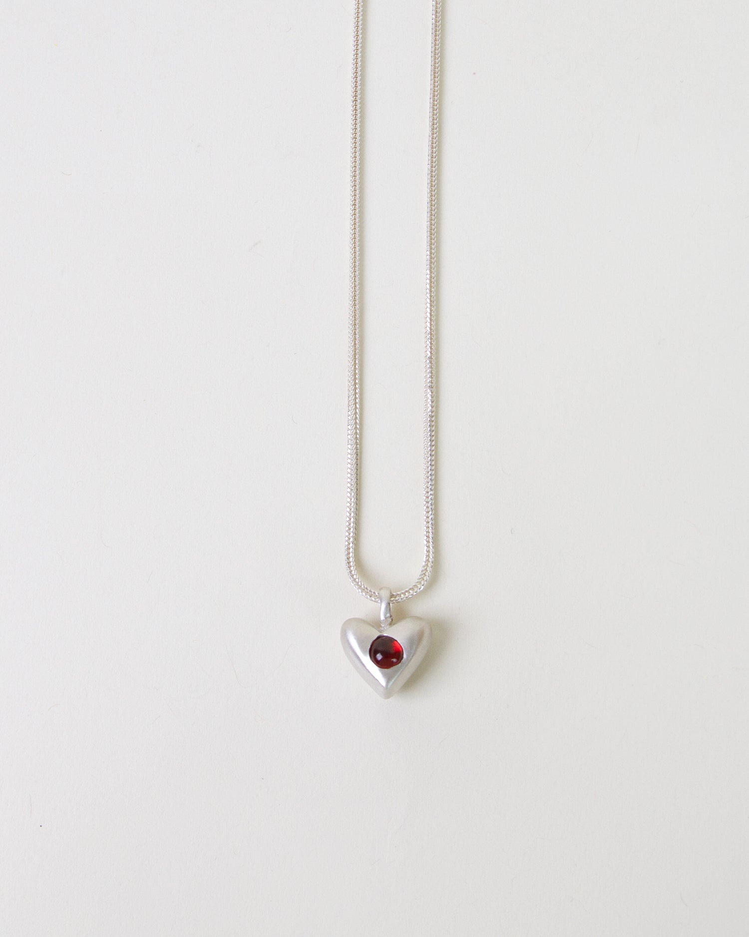 American Folk Heart Pendant Garnet