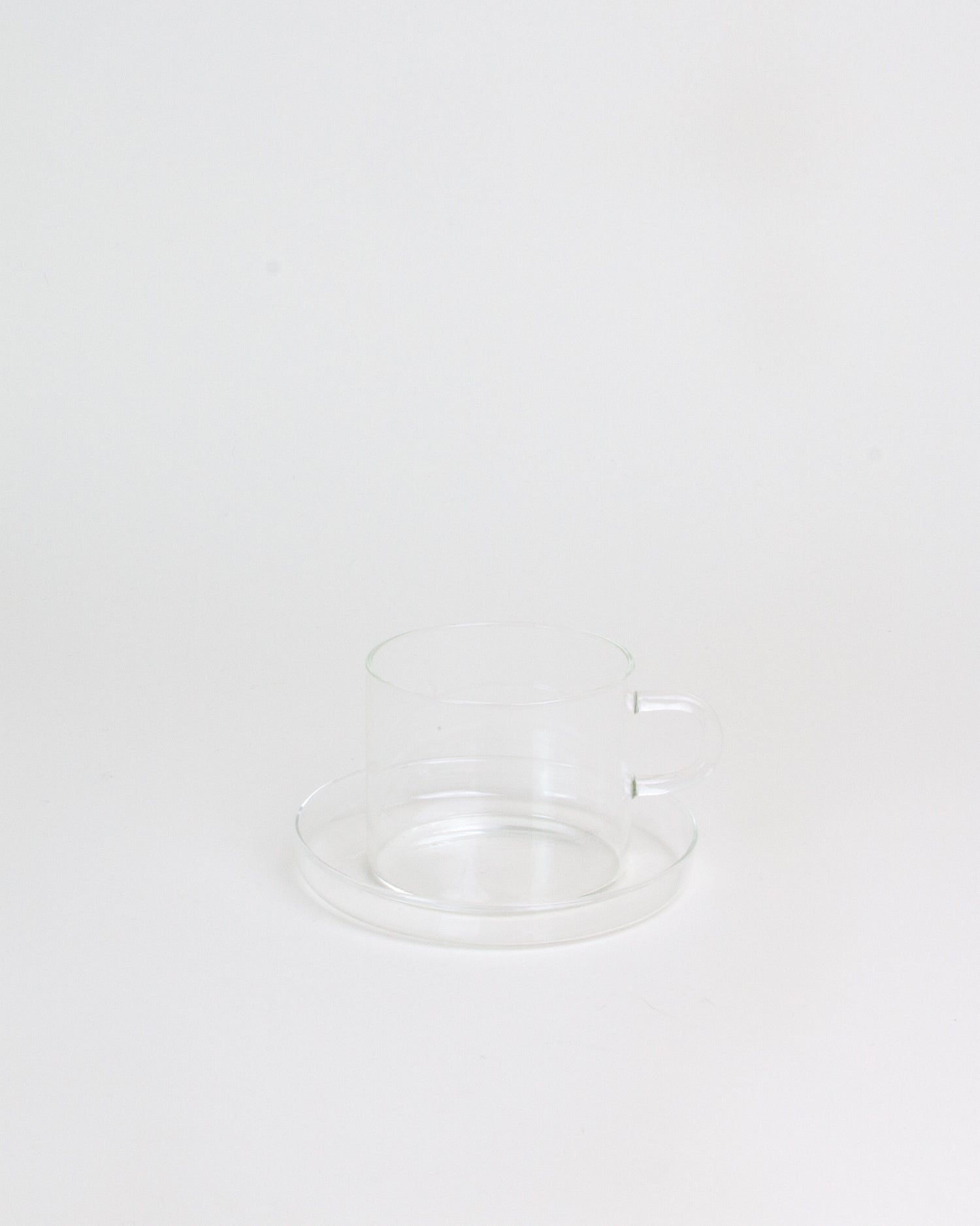 Glass Cup & Saucer