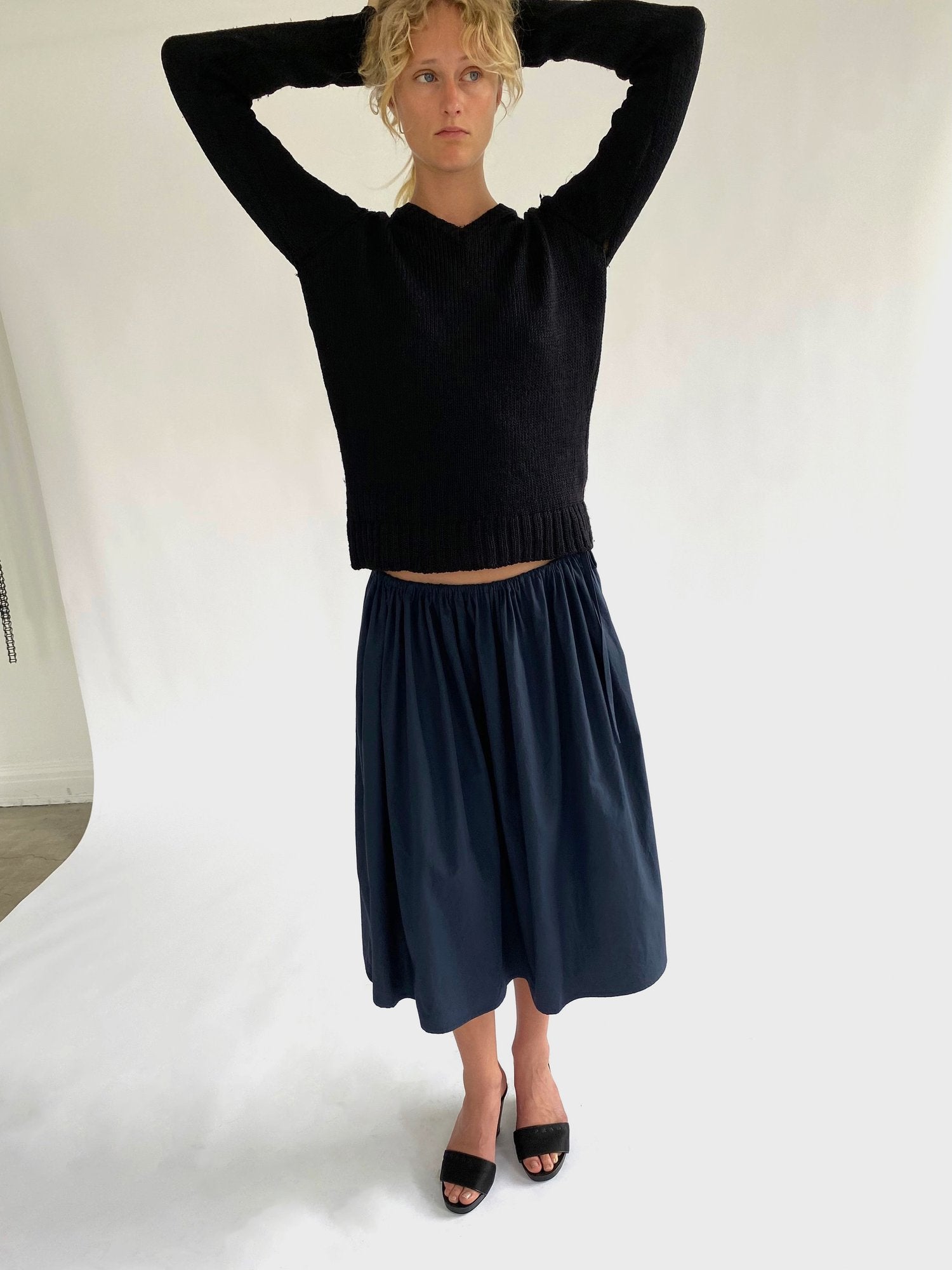 Gathered Skirt Navy