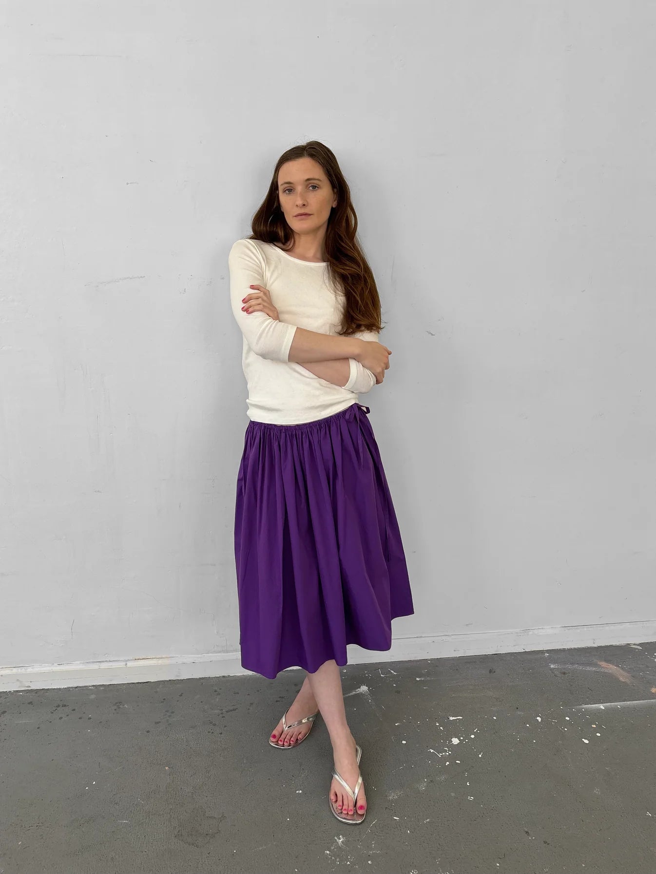 Tie Skirt Purple